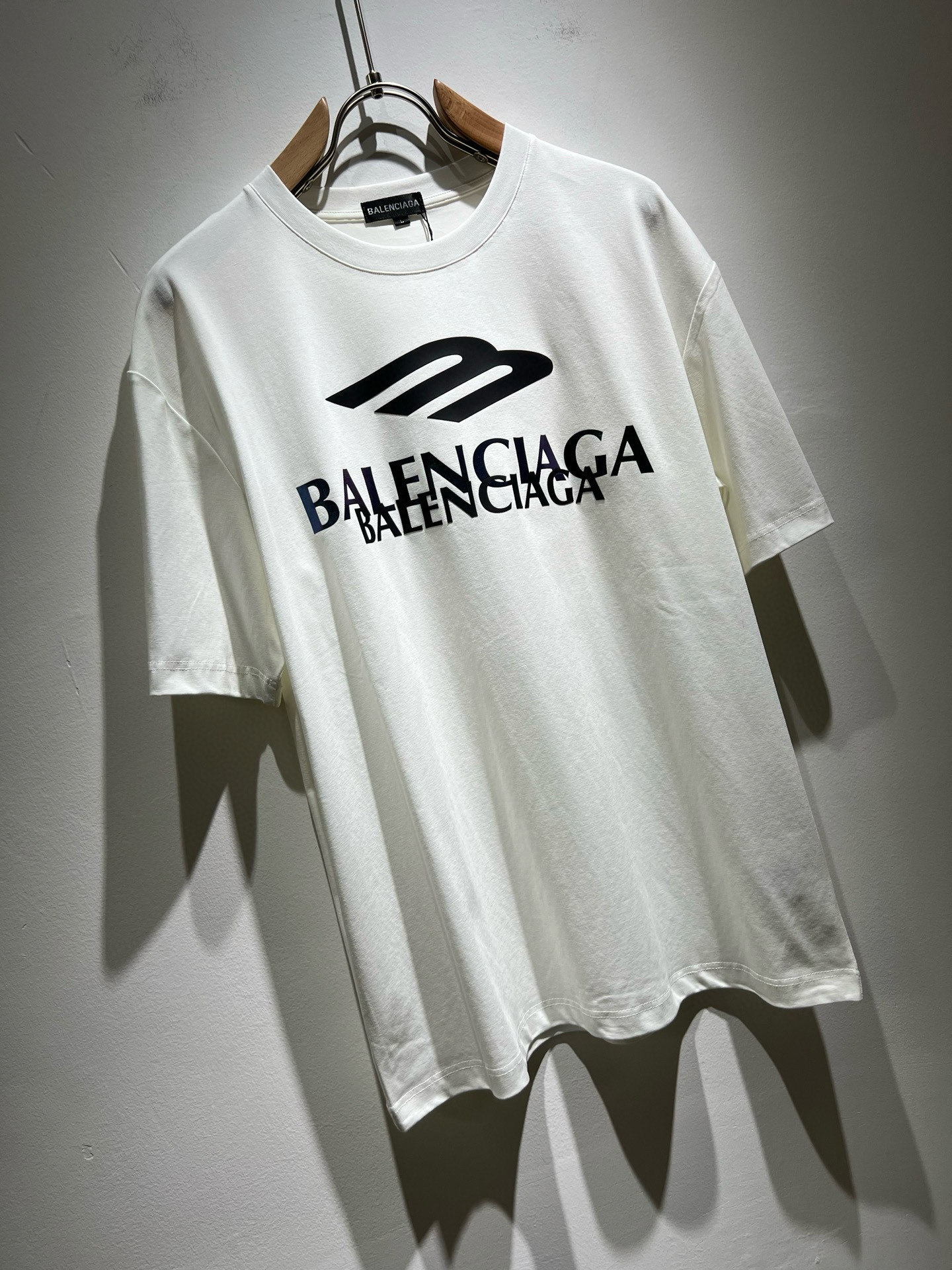 BALENCIA*巴黎*家 2025春夏新款男女同情侣款👫休闲宽松棉质圆领短袖T恤衫!贸易公司渠道