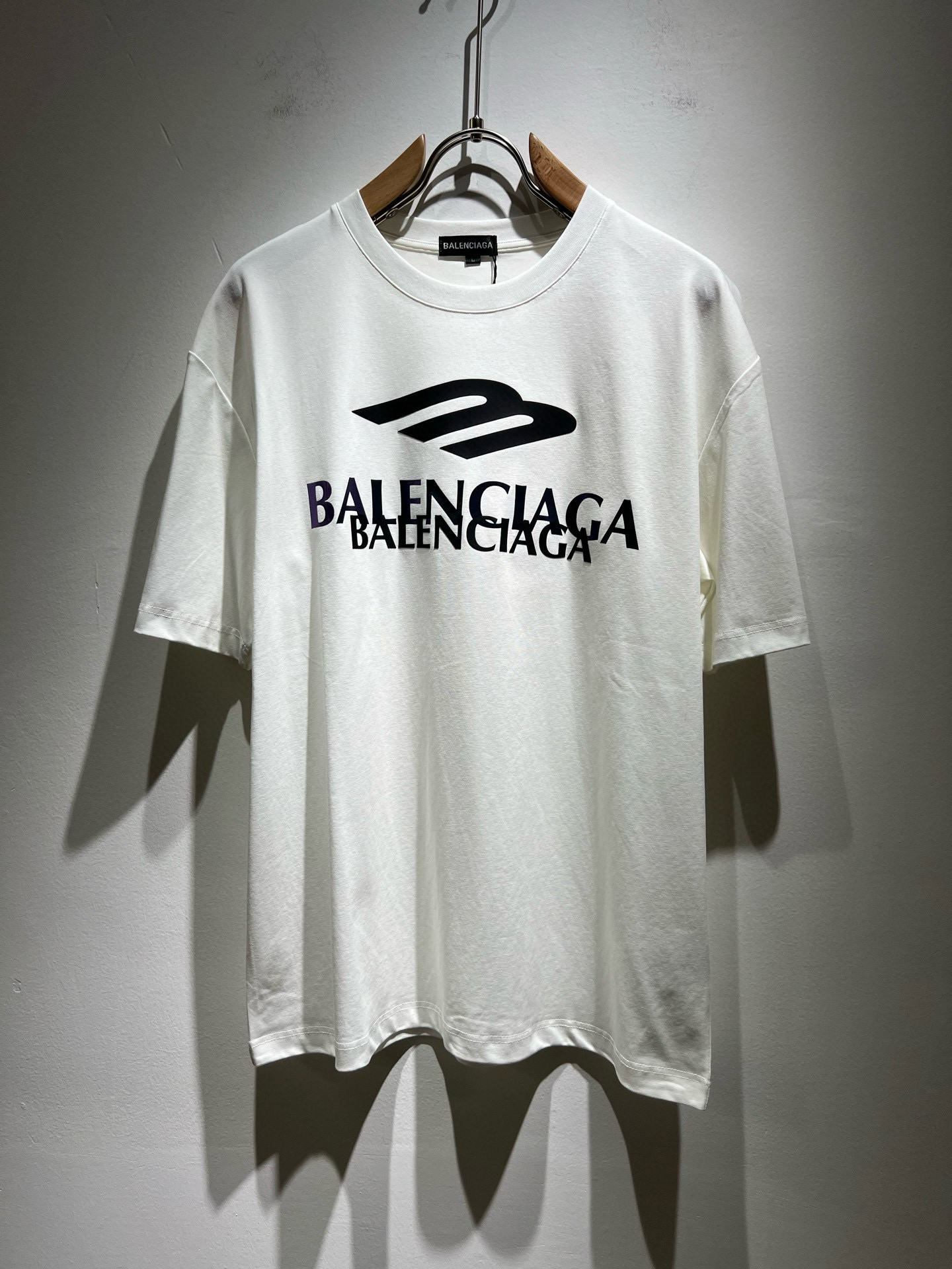 BALENCIA*巴黎*家 2025春夏新款男女同情侣款👫休闲宽松棉质圆领短袖T恤衫!贸易公司渠道