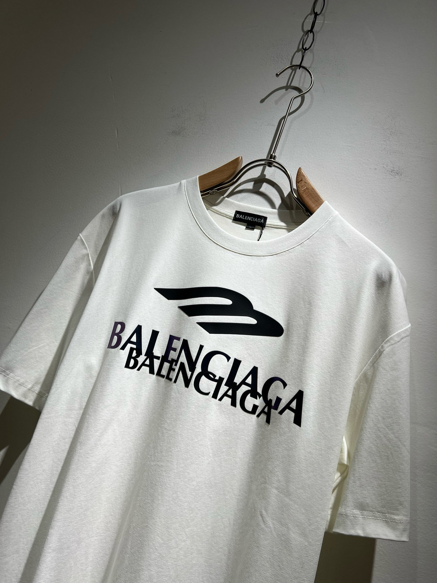 BALENCIA*巴黎*家 2025春夏新款男女同情侣款👫休闲宽松棉质圆领短袖T恤衫!贸易公司渠道