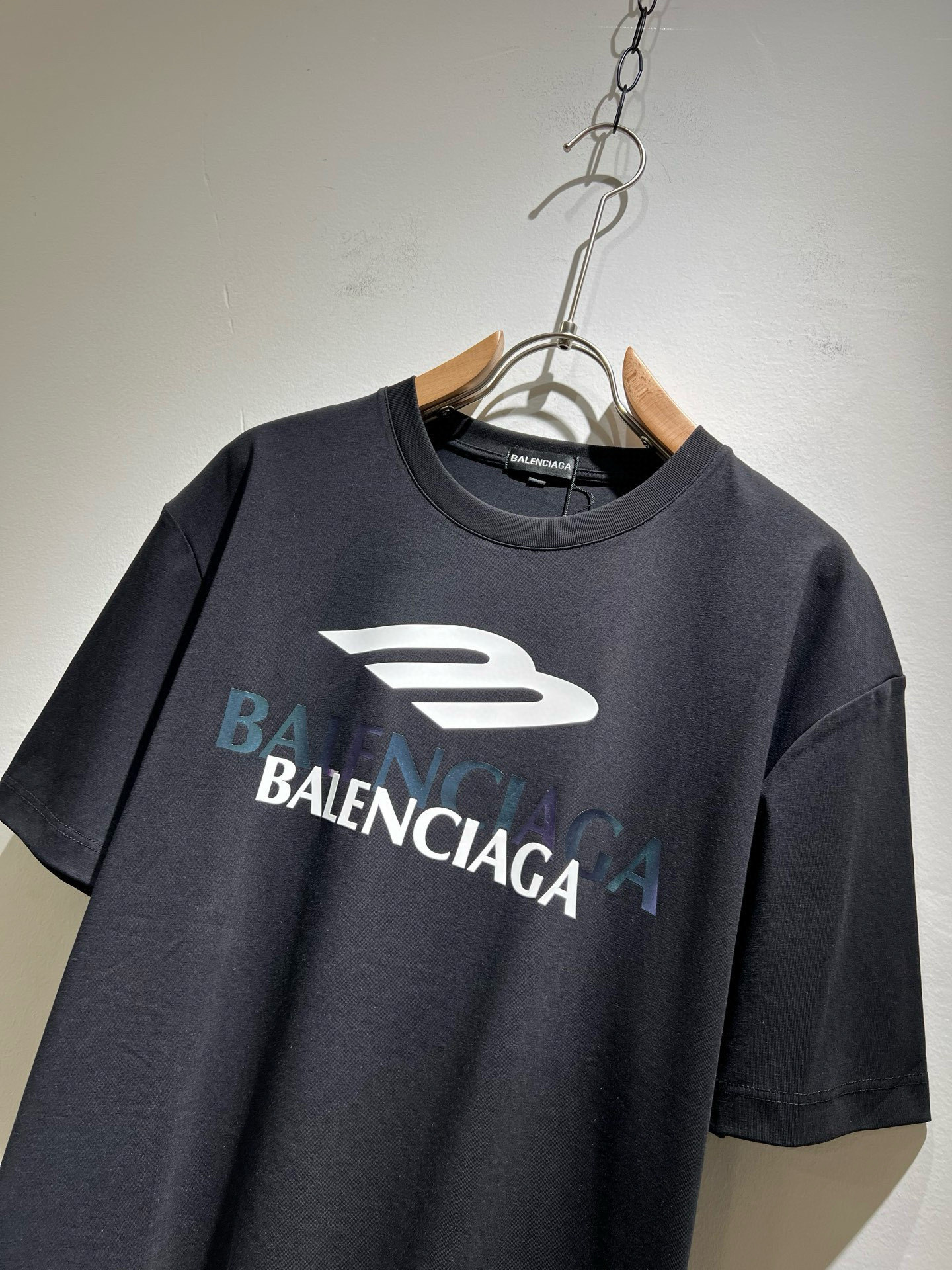 BALENCIA*巴黎*家 2025春夏新款男女同情侣款👫休闲宽松棉质圆领短袖T恤衫!贸易公司渠道