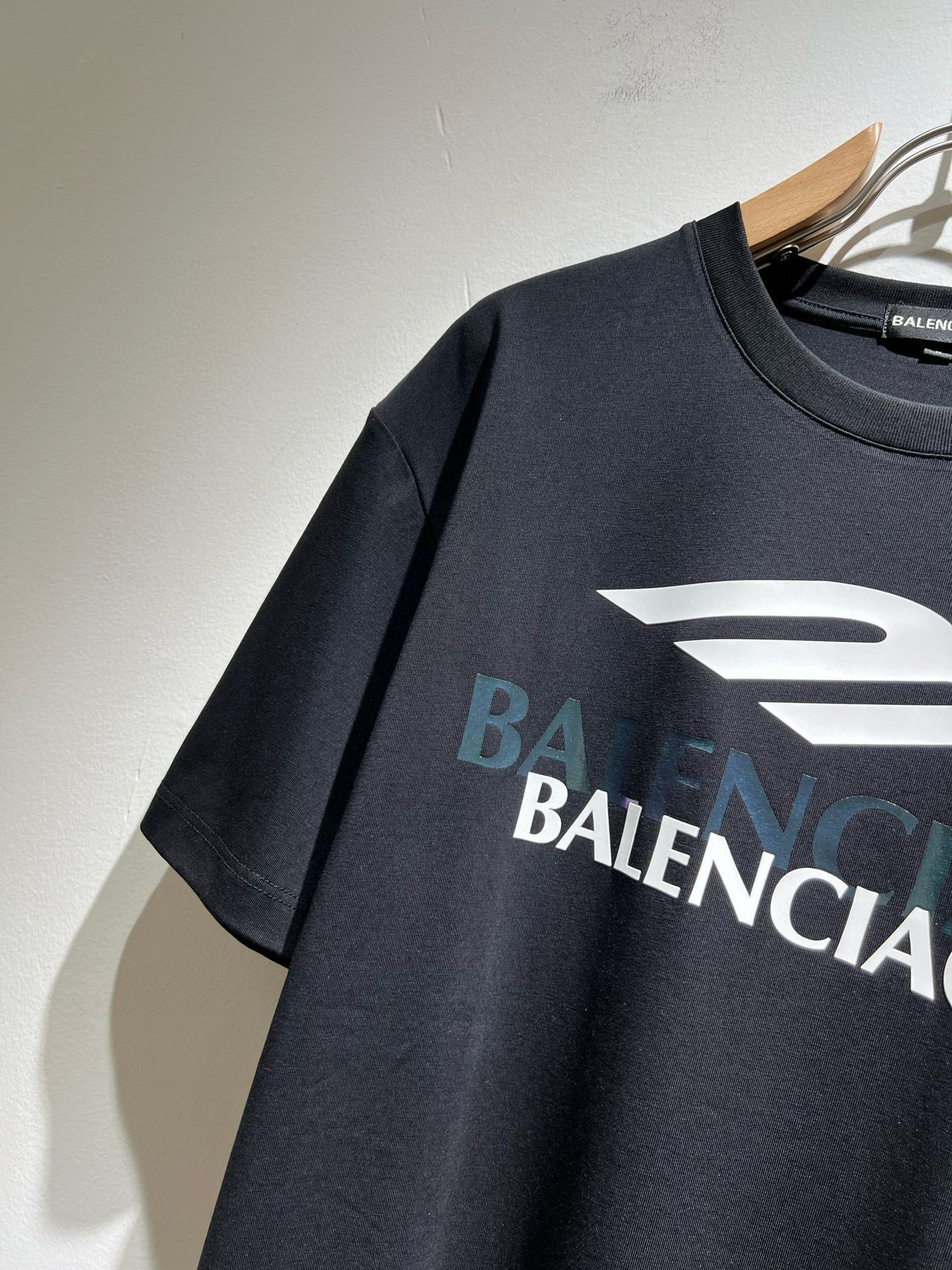 BALENCIA*巴黎*家 2025春夏新款男女同情侣款👫休闲宽松棉质圆领短袖T恤衫!贸易公司渠道