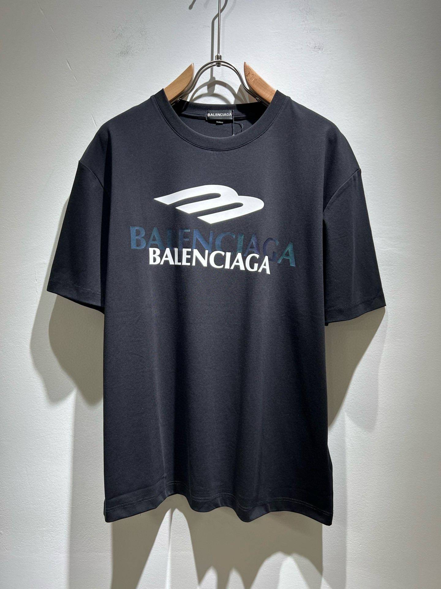 BALENCIA*巴黎*家 2025春夏新款男女同情侣款👫休闲宽松棉质圆领短袖T恤衫!贸易公司渠道