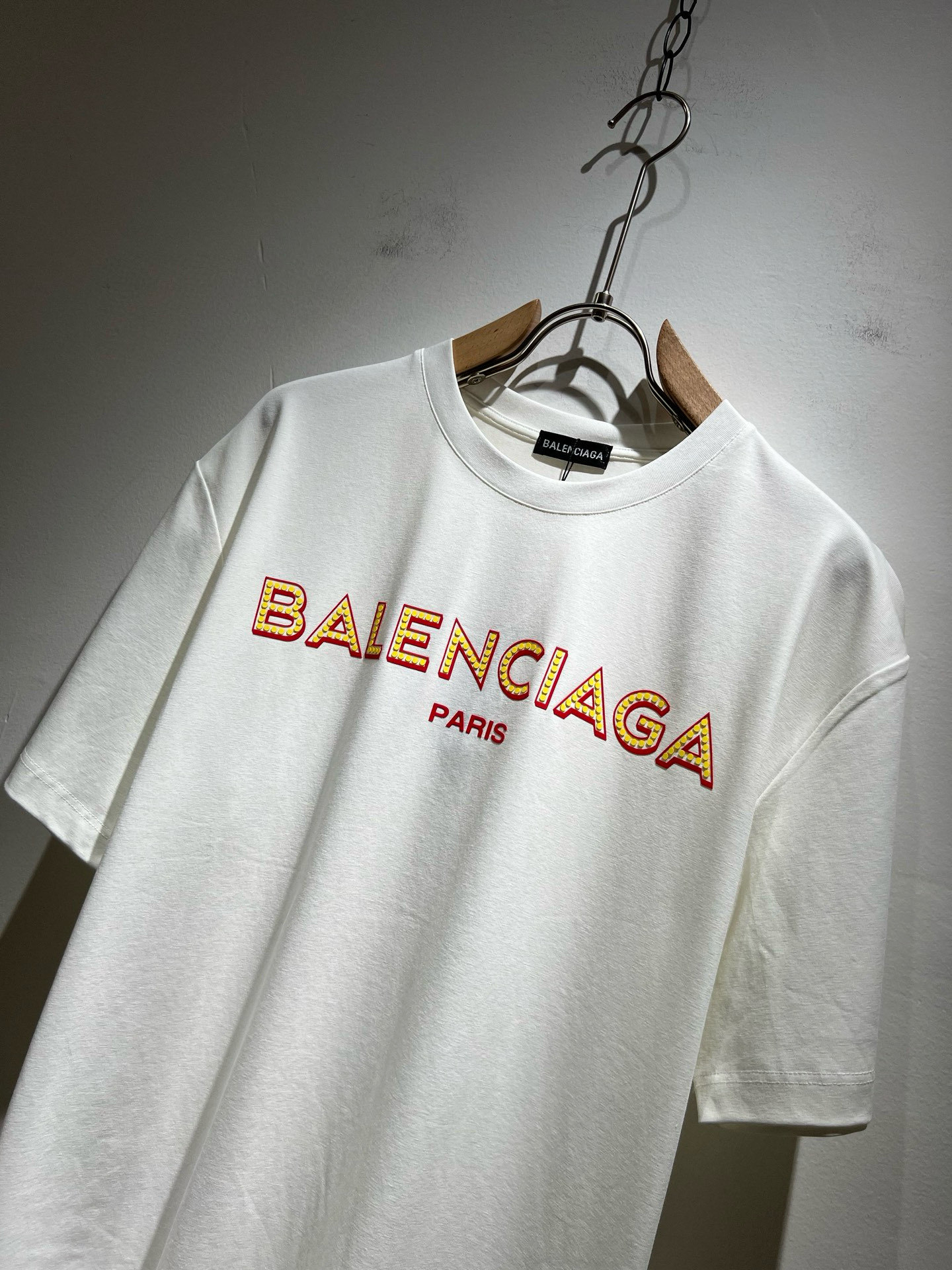 BALENCIA*巴黎*家 2025春夏新款男女同情侣款👫休闲宽松棉质圆领短袖T恤衫!贸易公司渠道