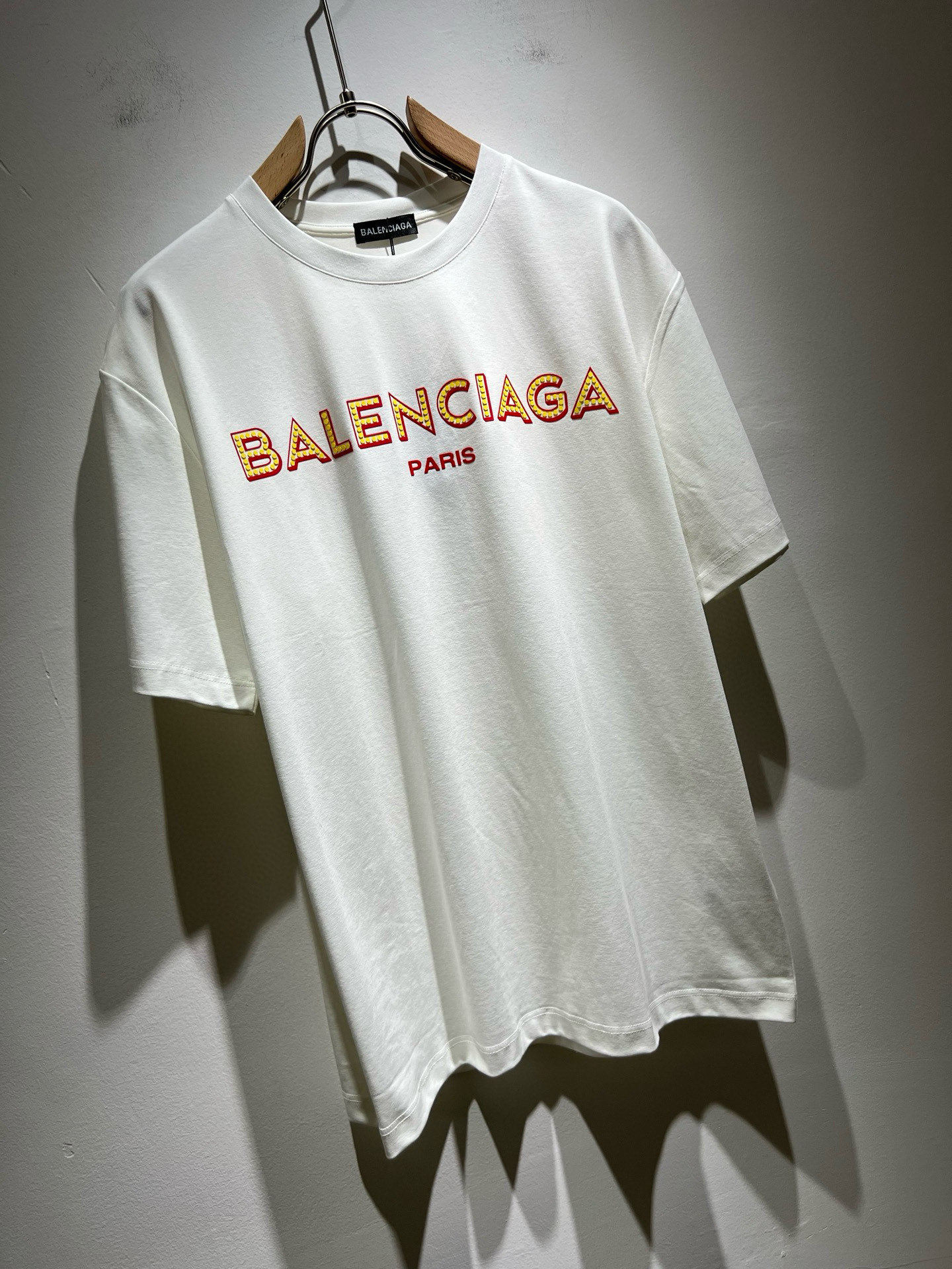 BALENCIA*巴黎*家 2025春夏新款男女同情侣款👫休闲宽松棉质圆领短袖T恤衫!贸易公司渠道