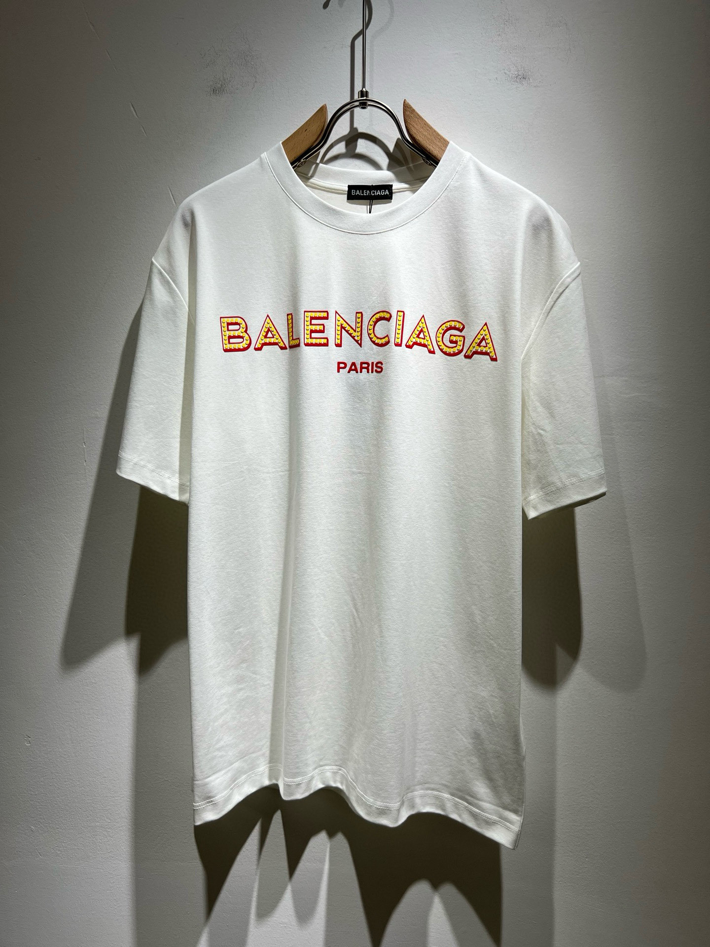 BALENCIA*巴黎*家 2025春夏新款男女同情侣款👫休闲宽松棉质圆领短袖T恤衫!贸易公司渠道