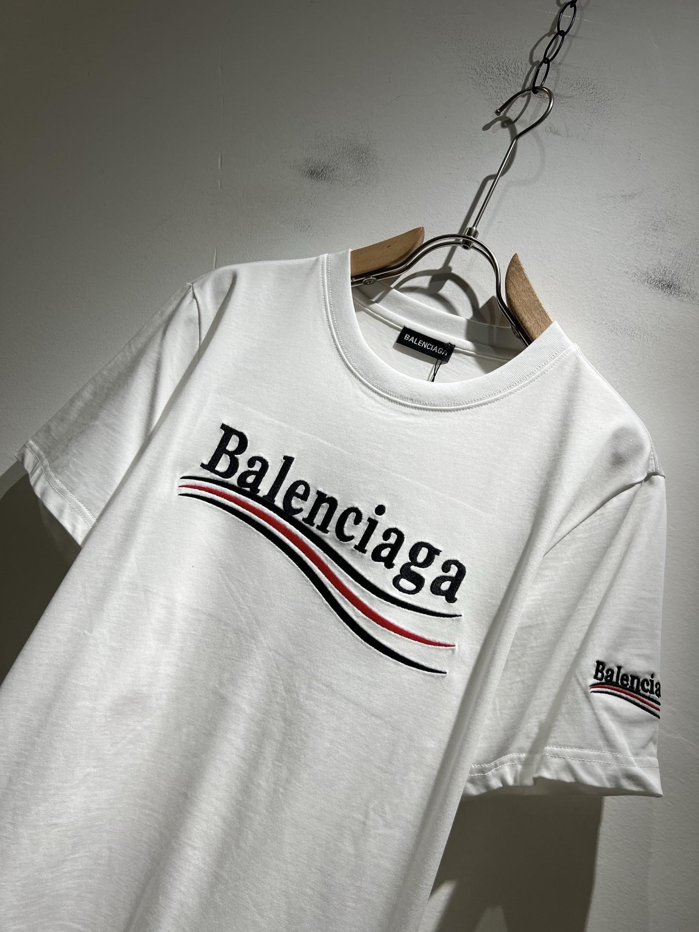 BALENCIA*巴黎*家 2025春夏新款男女同情侣款👫休闲宽松棉质圆领短袖T恤衫!贸易公司渠道稀