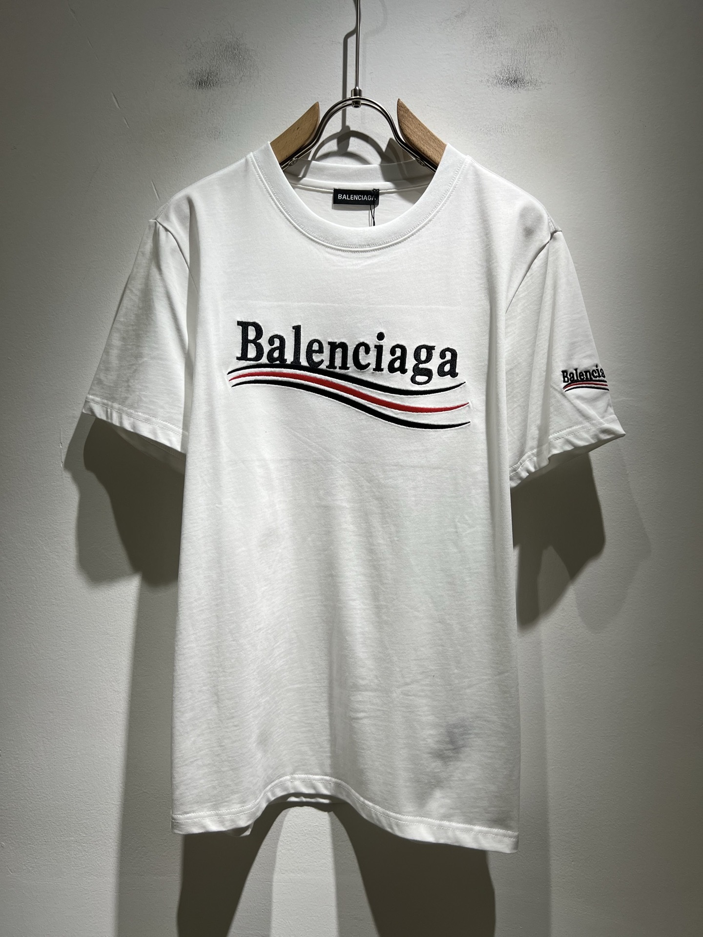 BALENCIA*巴黎*家 2025春夏新款男女同情侣款👫休闲宽松棉质圆领短袖T恤衫!贸易公司渠道稀