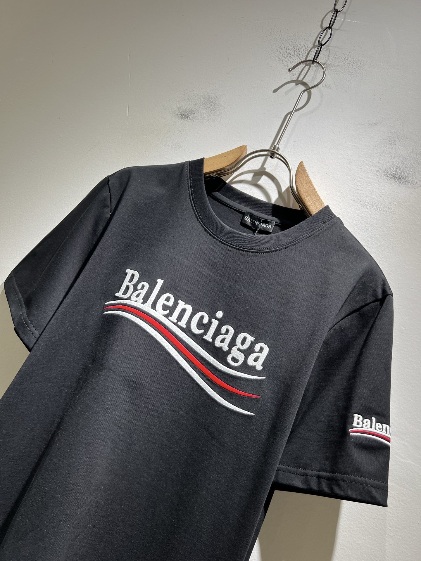 BALENCIA*巴黎*家 2025春夏新款男女同情侣款👫休闲宽松棉质圆领短袖T恤衫!贸易公司渠道稀