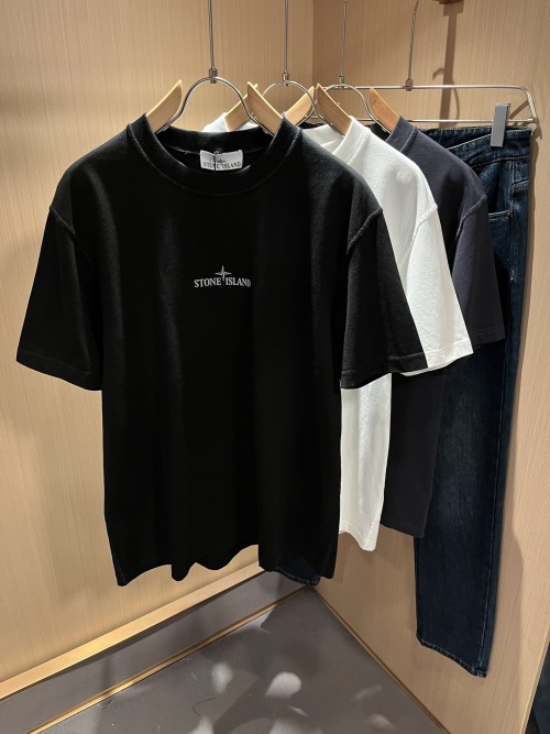 Stone Island 2025 S/S Unisex Short Sleeve T-Shirt, Exclusive Cotton Fabric 1 Stone Island 2025 S/S Unisex Short Sleeve T-Shirt, Exclusive Cotton Fabric