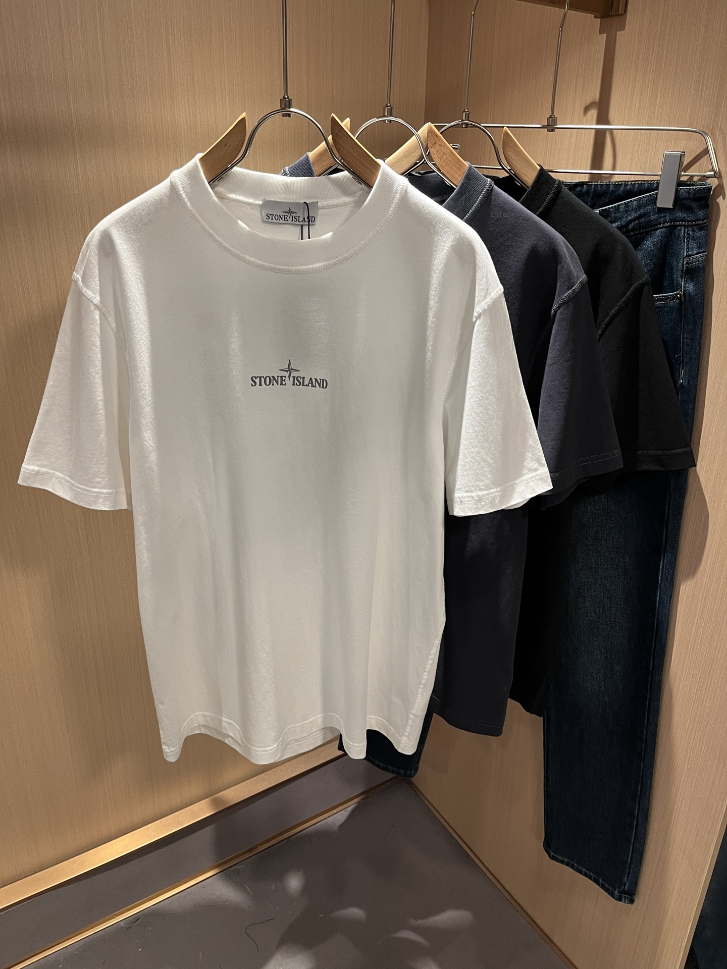 Stone Island 2025 Spring/Summer Cotton Short Sleeve T-Shirt for Men and Women