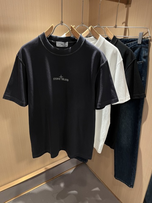 Stone Island 2025 Spring/Summer Unisex Cotton Short Sleeve T-Shirt 1 Stone Island 2025 Spring/Summer Unisex Cotton Short Sleeve T-Shirt