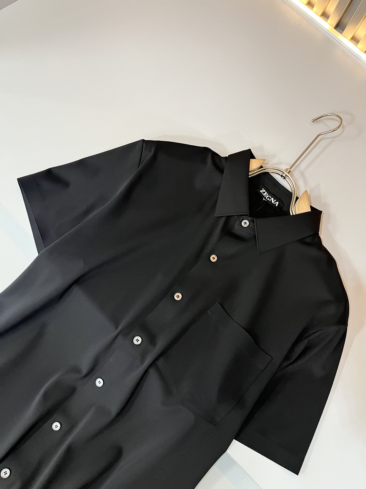  Ermenegildo Zeg*a杰*亚 2025春夏新品男士休闲短袖衬衣，外贸公司订单！是杰尼亚经典