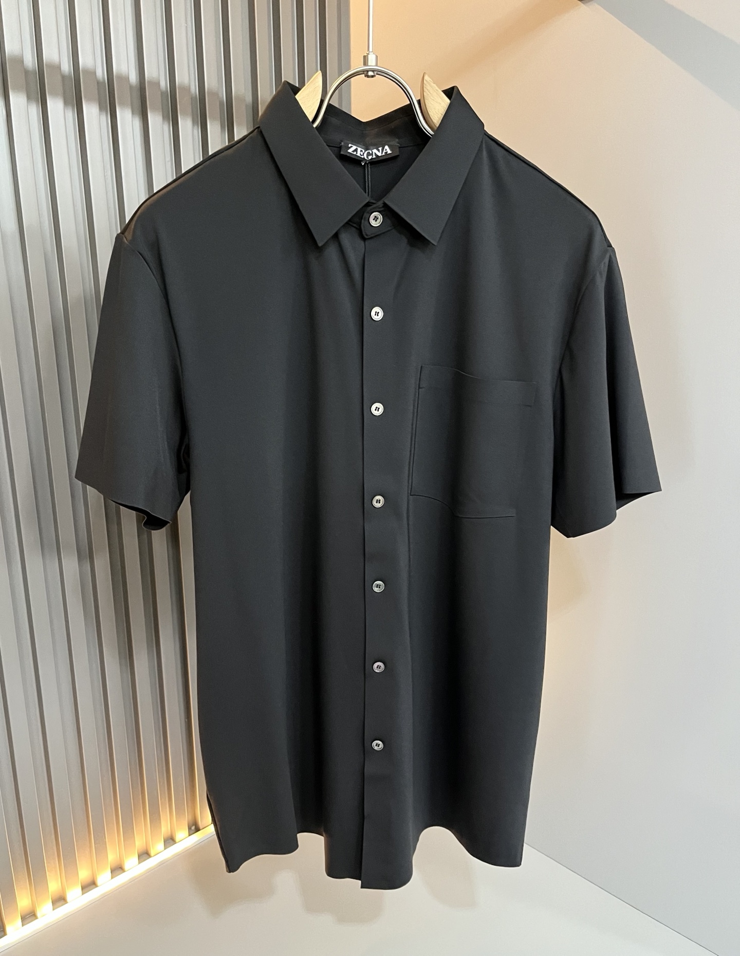  Ermenegildo Zeg*a杰*亚 2025春夏新品男士休闲短袖衬衣，外贸公司订单！是杰尼亚经典
