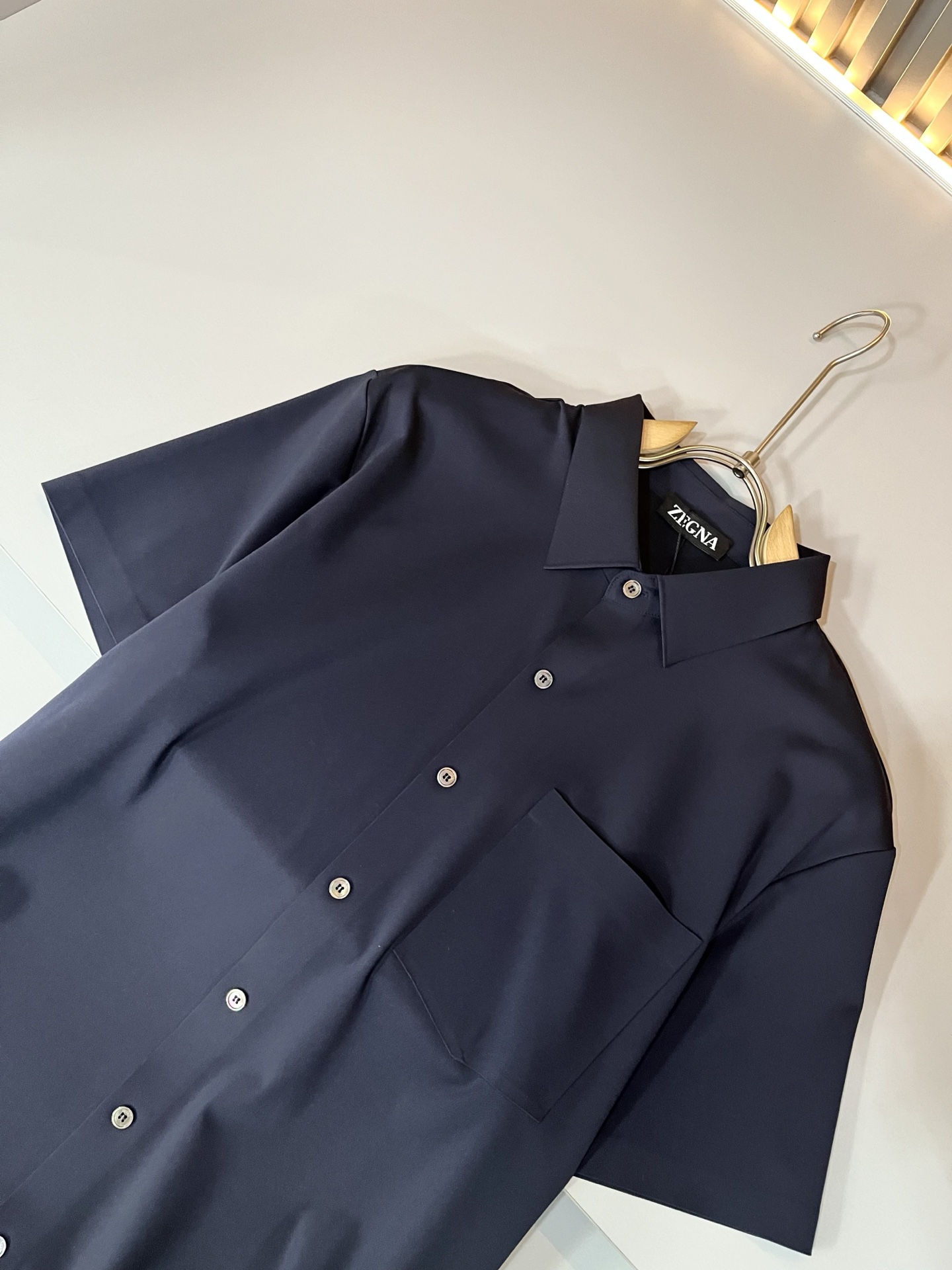  Ermenegildo Zeg*a杰*亚 2025春夏新品男士休闲短袖衬衣，外贸公司订单！是杰尼亚经典