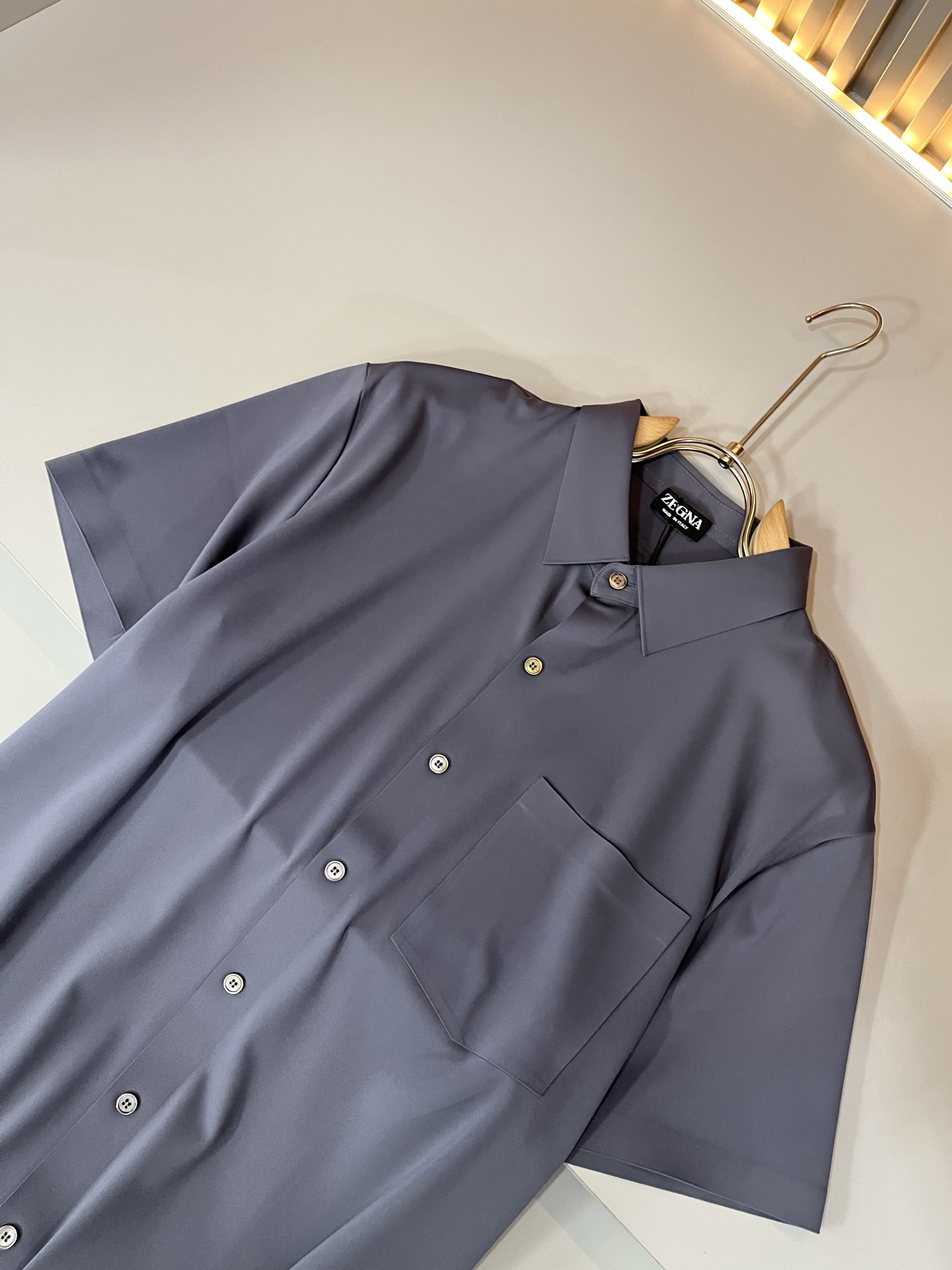  Ermenegildo Zeg*a杰*亚 2025春夏新品男士休闲短袖衬衣，外贸公司订单！是杰尼亚经典