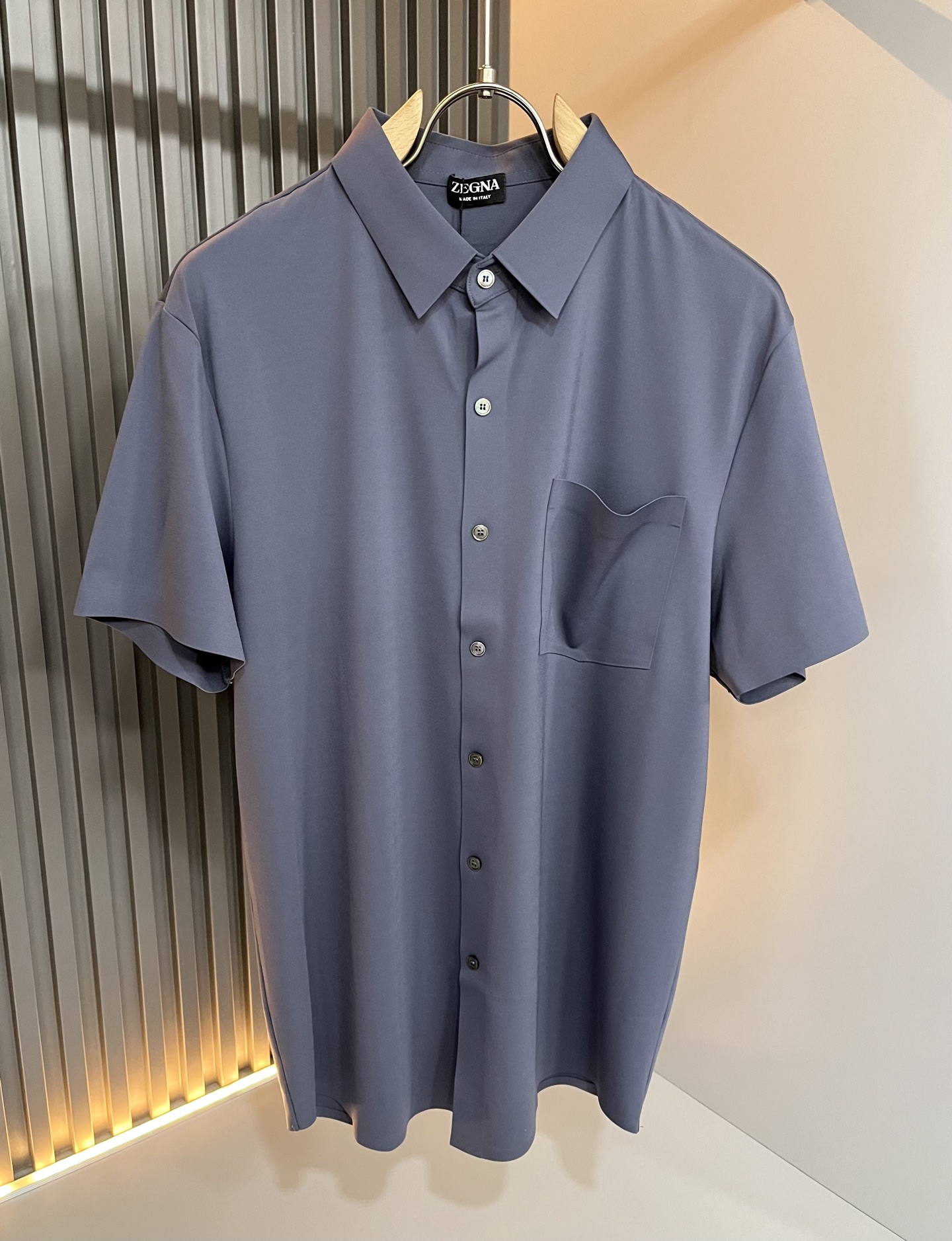  Ermenegildo Zeg*a杰*亚 2025春夏新品男士休闲短袖衬衣，外贸公司订单！是杰尼亚经典