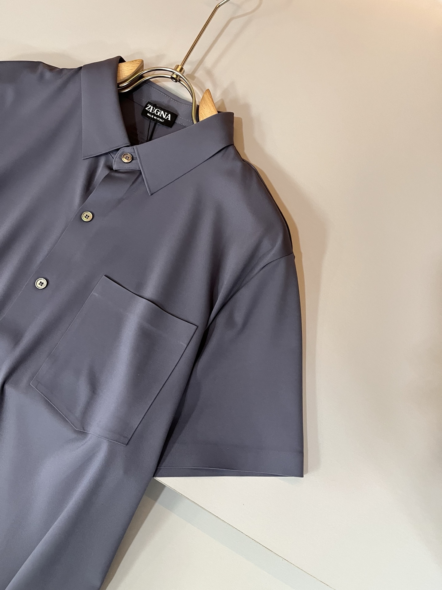  Ermenegildo Zeg*a杰*亚 2025春夏新品男士休闲短袖衬衣，外贸公司订单！是杰尼亚经典