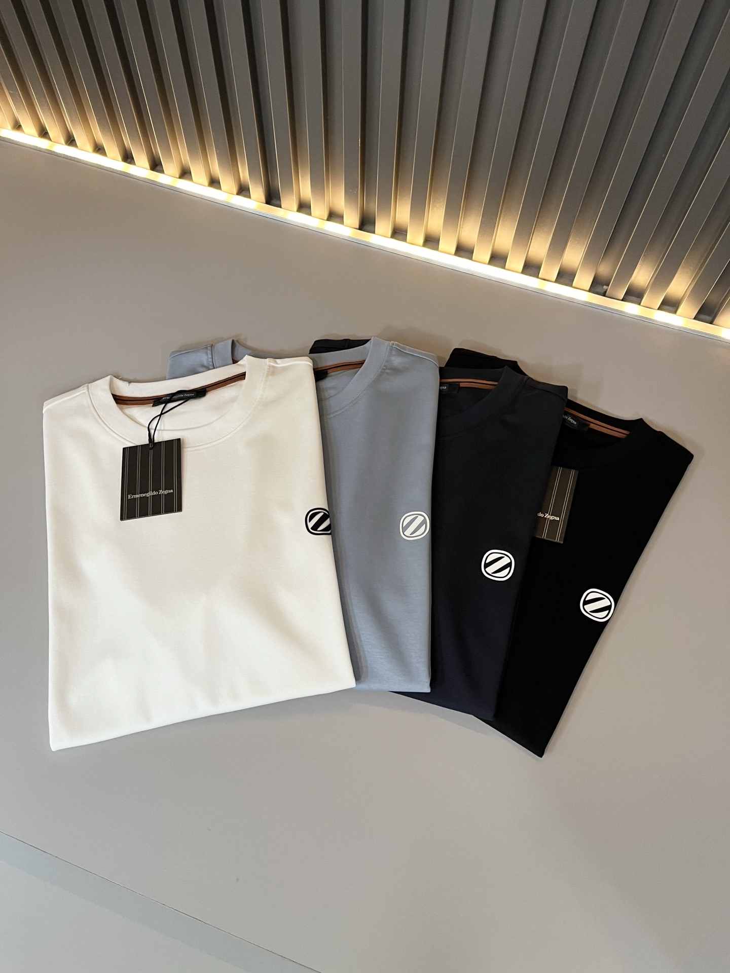  Ermenegildo Zeg*a杰*亚 2025春夏新品男士短袖休闲短袖T恤，外贸公司订单！是杰尼亚