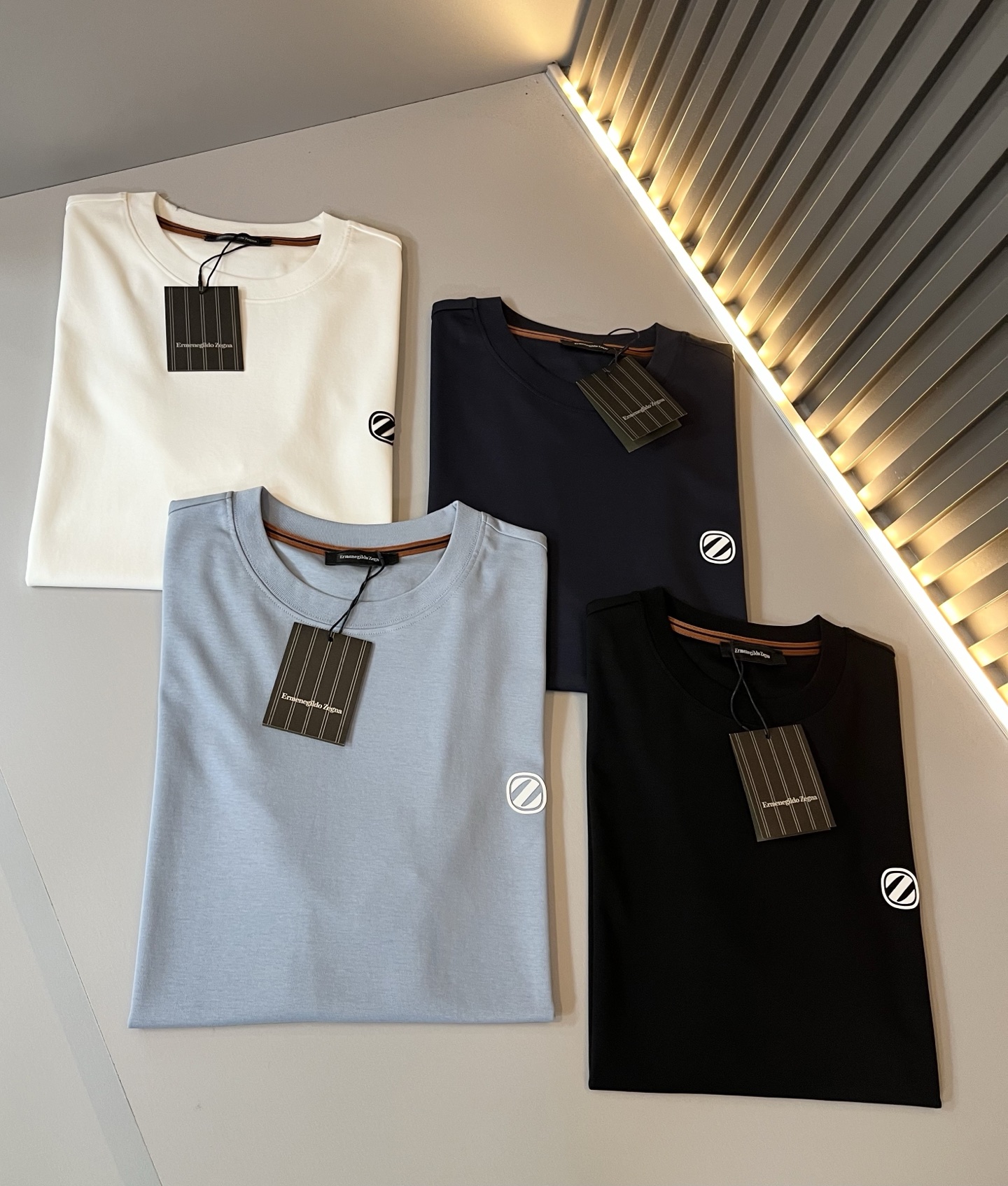  Ermenegildo Zeg*a杰*亚 2025春夏新品男士短袖休闲短袖T恤，外贸公司订单！是杰尼亚