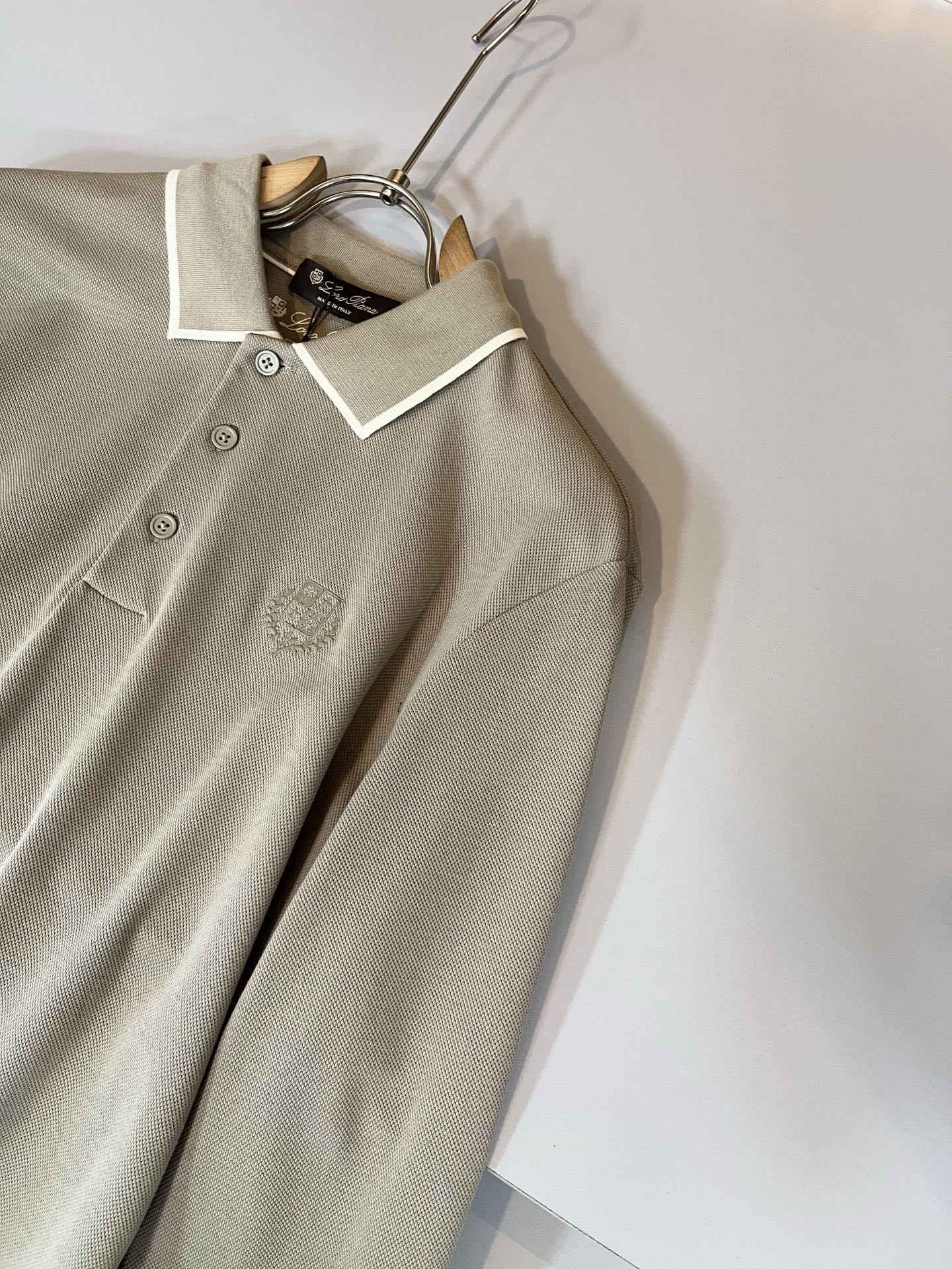 Loro Piana Men's Long Sleeve Polo Shirt, Embroidered Logo, Comfortable 7 i1755206652177 7953 0 5