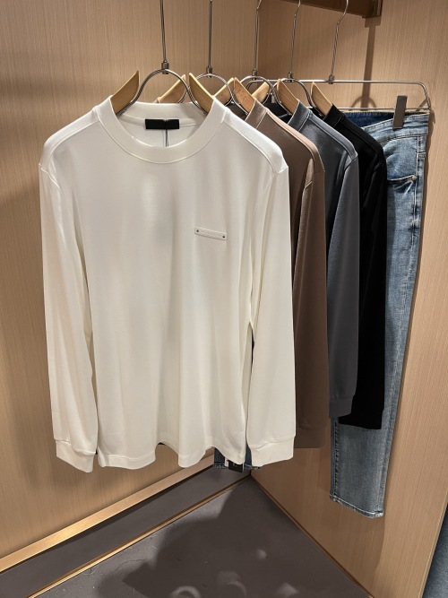 Prada Men's Long Sleeve Undershirt - Classic & Fashionable, Comfortable Cotton 1 Prada Men's Long Sleeve Undershirt - Classic & Fashionable, Comfortable Cotton
