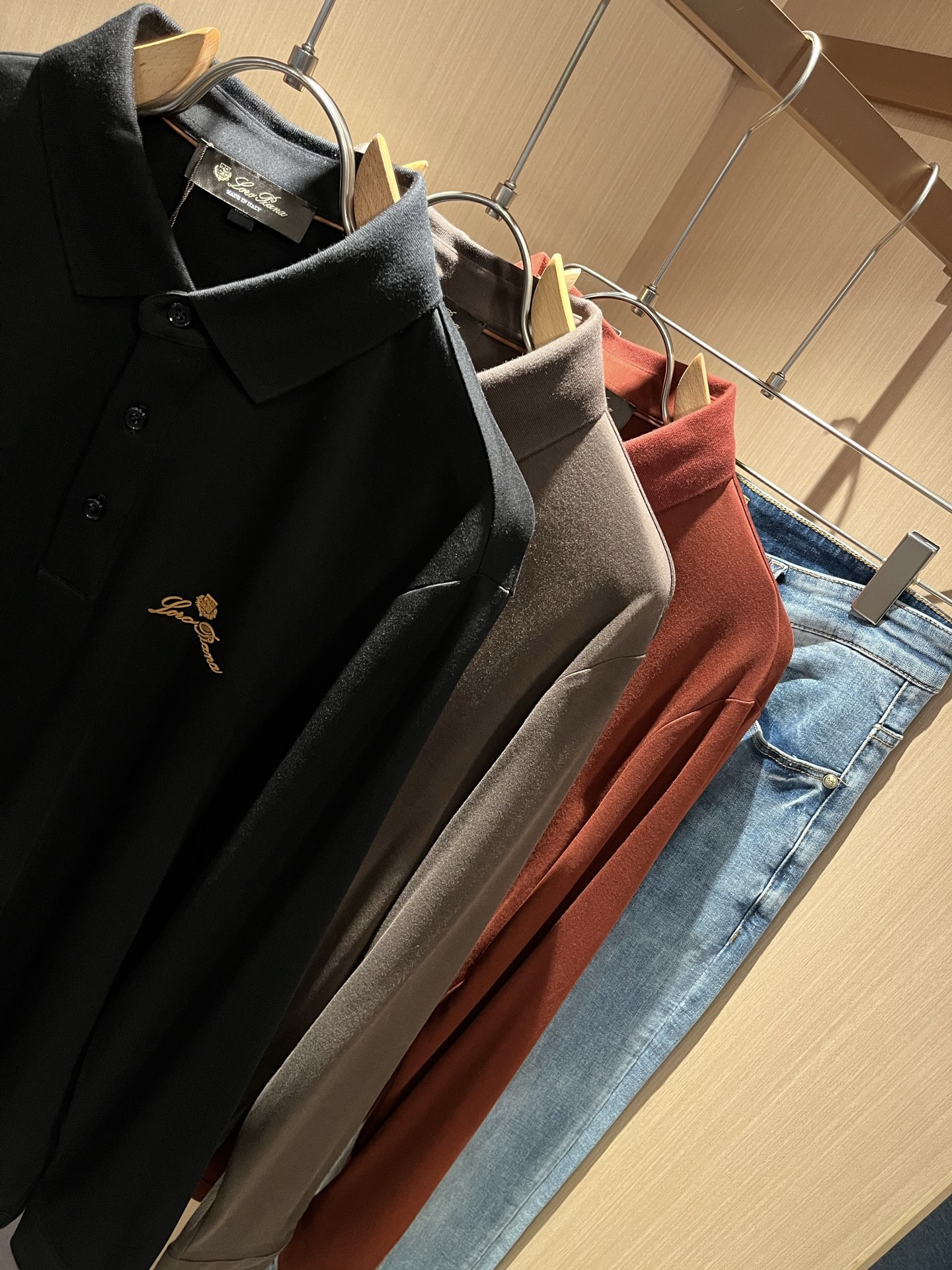  Loro Piana诺悠翩雅 2025秋冬男士翻领长袖Polo衫，最新的贸易订单，全品相！！网红款！上