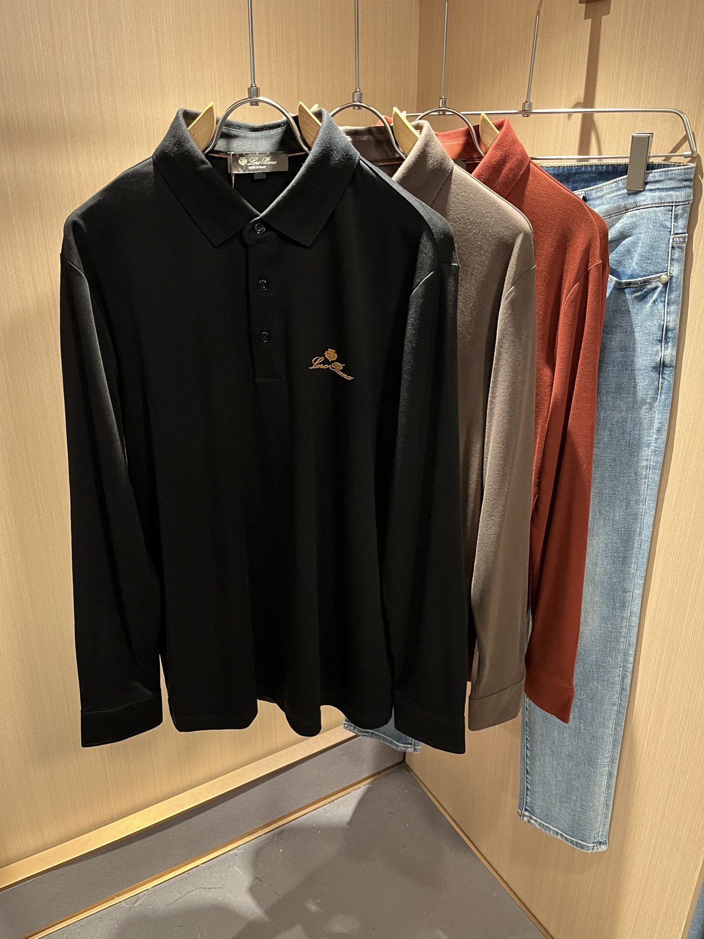  Loro Piana诺悠翩雅 2025秋冬男士翻领长袖Polo衫，最新的贸易订单，全品相！！网红款！上