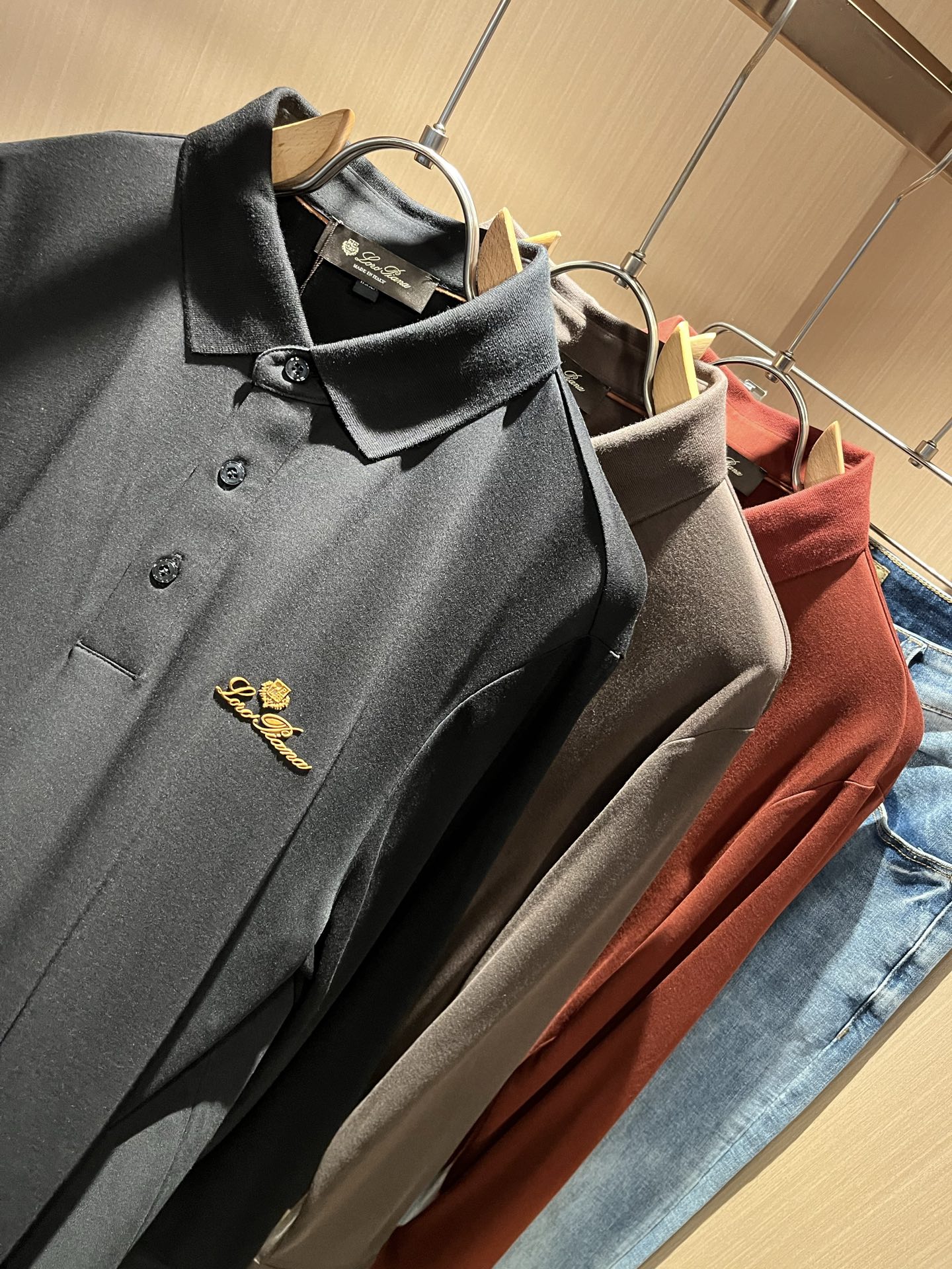  Loro Piana诺悠翩雅 2025秋冬男士翻领长袖Polo衫，最新的贸易订单，全品相！！网红款！上