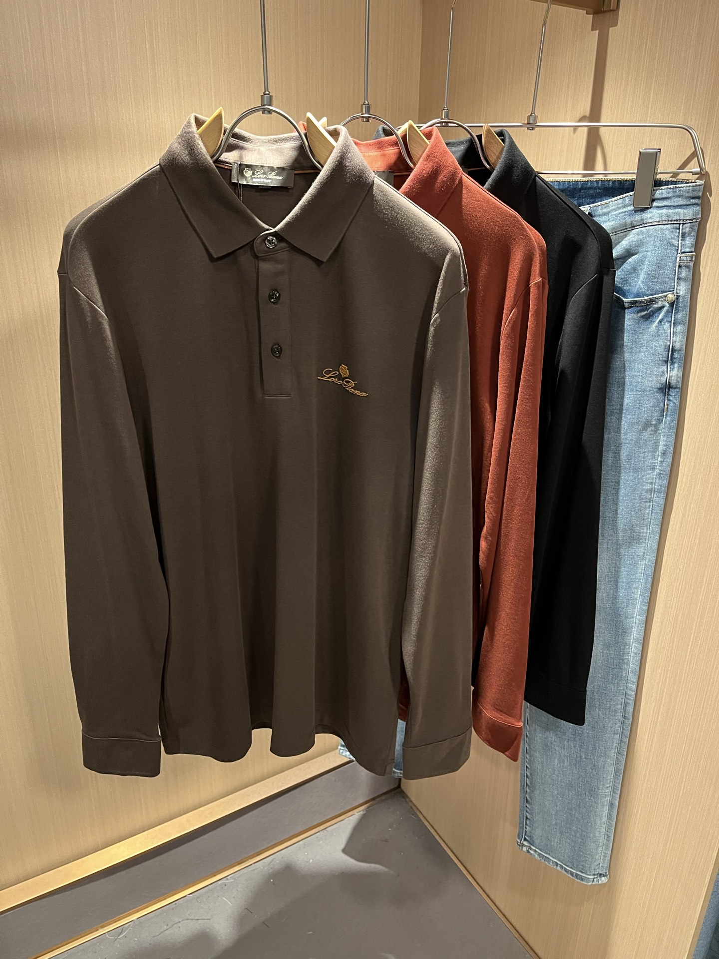 Loro Piana诺悠翩雅 2025秋冬男士翻领长袖Polo衫，最新的贸易订单，全品相！！网红款！上