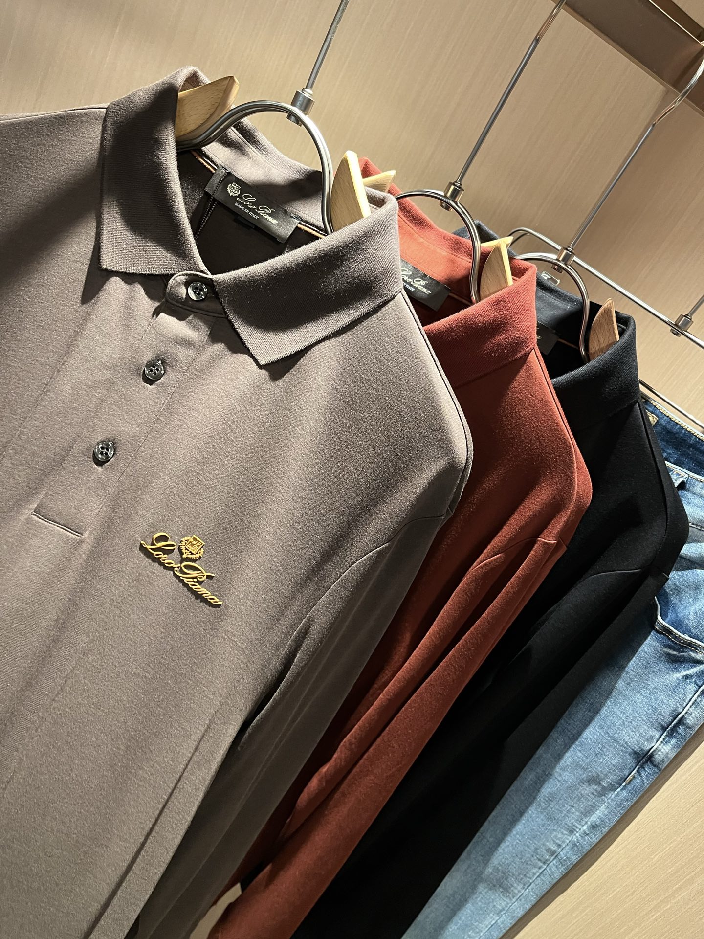  Loro Piana诺悠翩雅 2025秋冬男士翻领长袖Polo衫，最新的贸易订单，全品相！！网红款！上