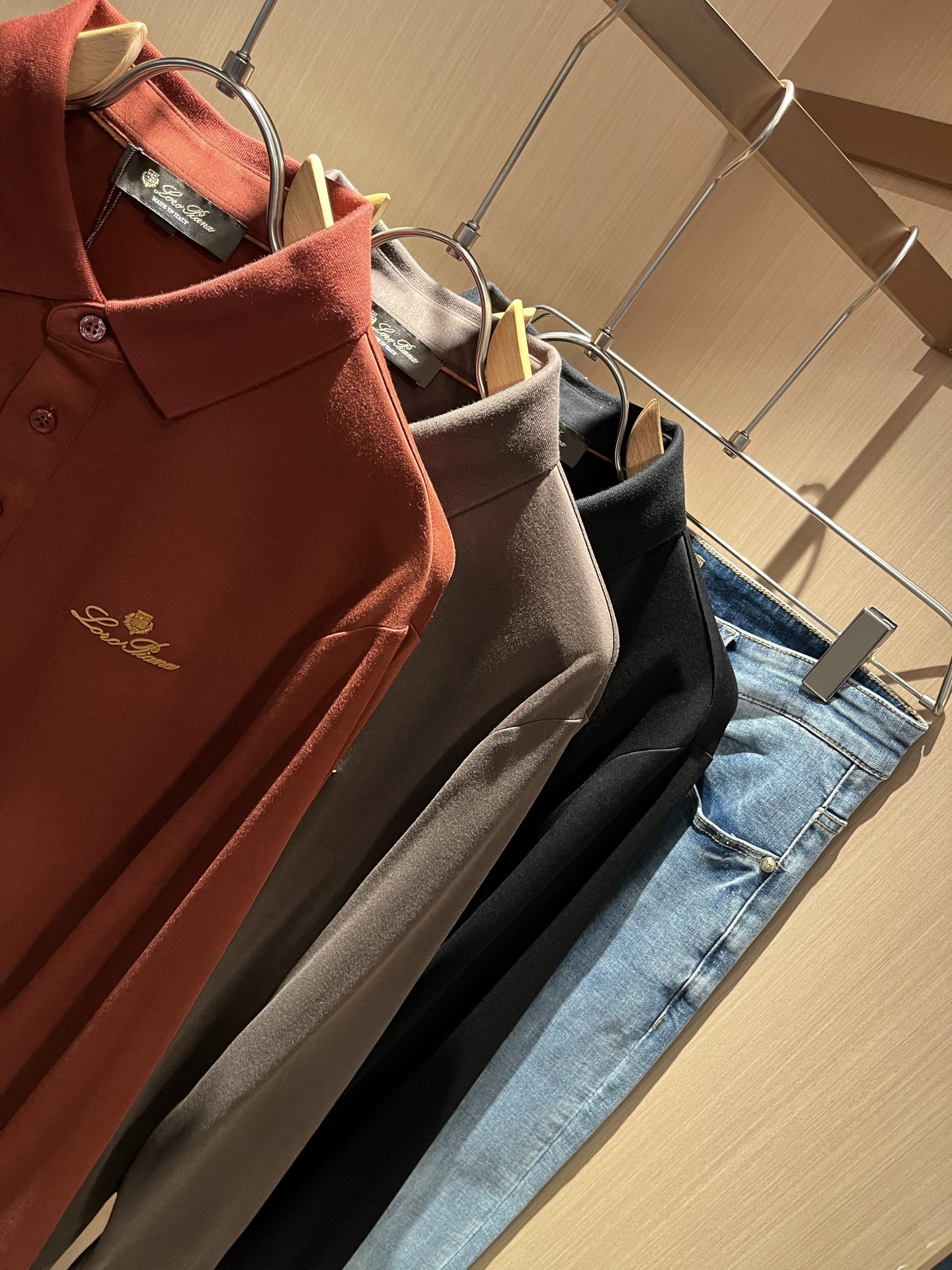  Loro Piana诺悠翩雅 2025秋冬男士翻领长袖Polo衫，最新的贸易订单，全品相！！网红款！上