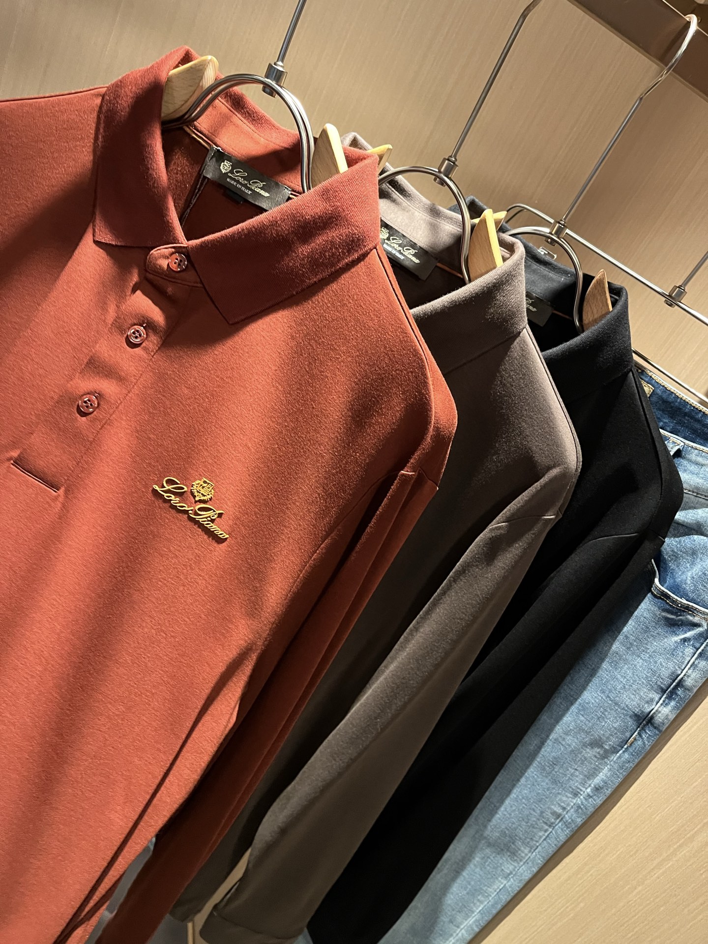  Loro Piana诺悠翩雅 2025秋冬男士翻领长袖Polo衫，最新的贸易订单，全品相！！网红款！上