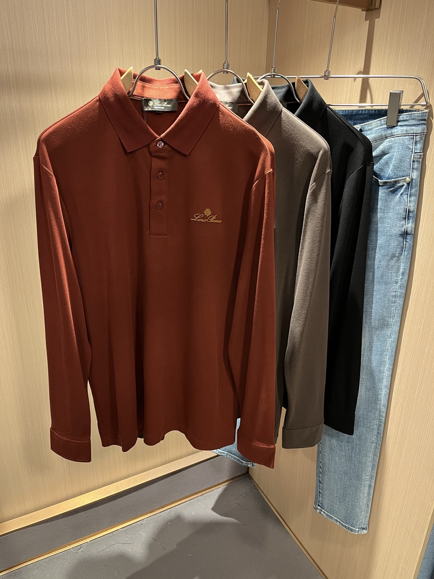  Loro Piana诺悠翩雅 2025秋冬男士翻领长袖Polo衫，最新的贸易订单，全品相！！网红款！上