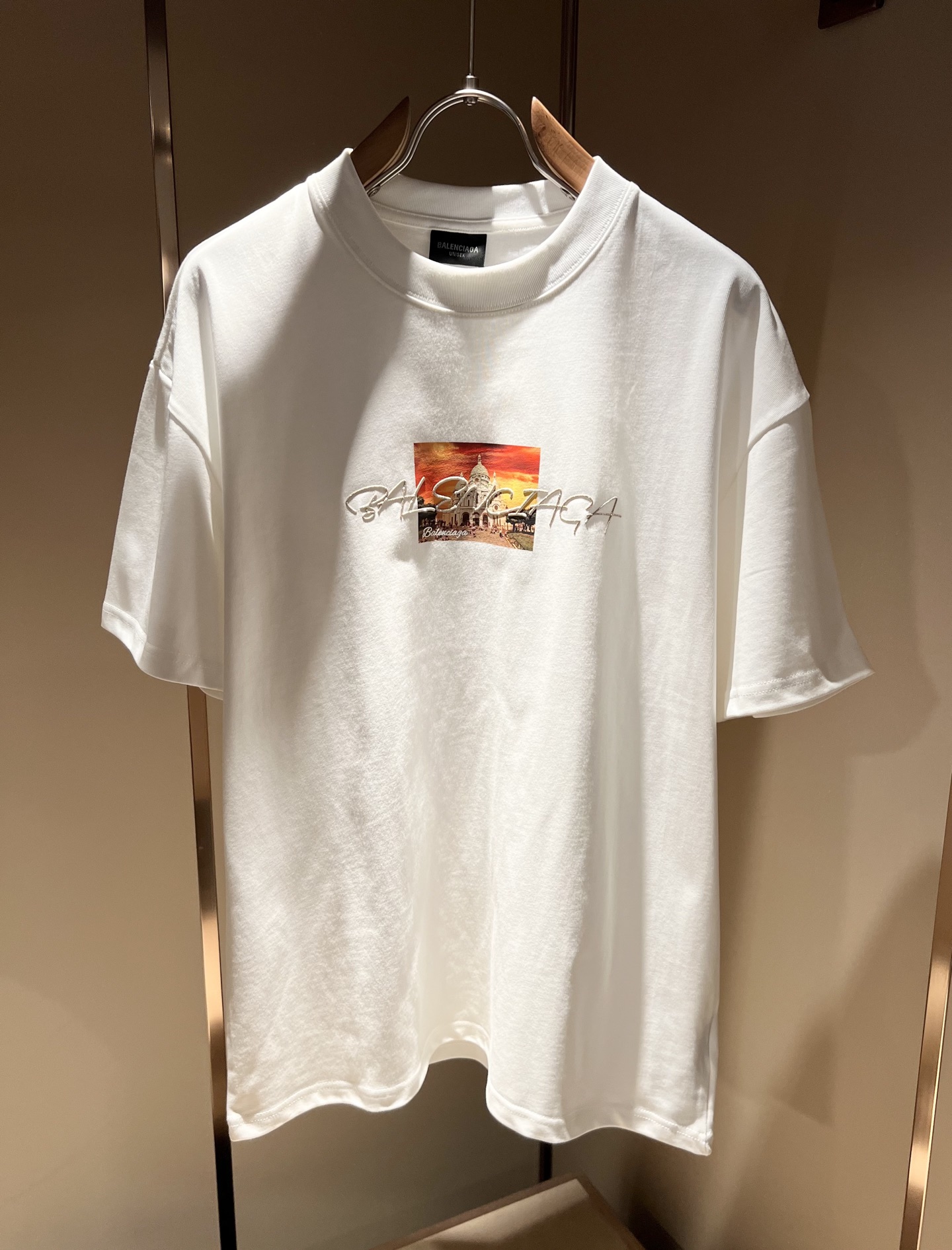 BALENCI*GA巴黎*家 2025春夏新款男女同款👫短袖T恤！走秀图案印花时尚休闲短袖T恤衫！设计l