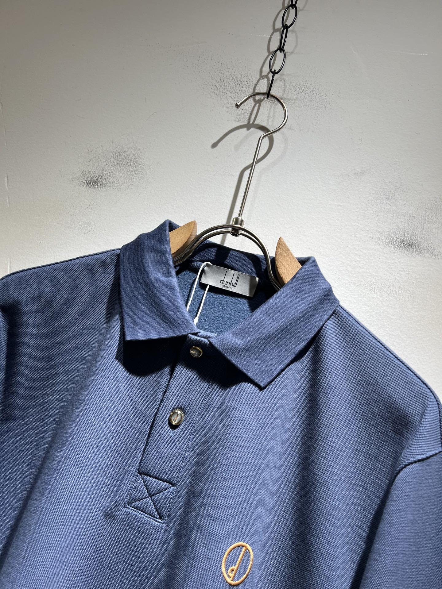  dunhill 喜登路2025秋冬新品男士休闲长袖Polo衫，外贸公司订单！经典的专有织物之一！ 胸前