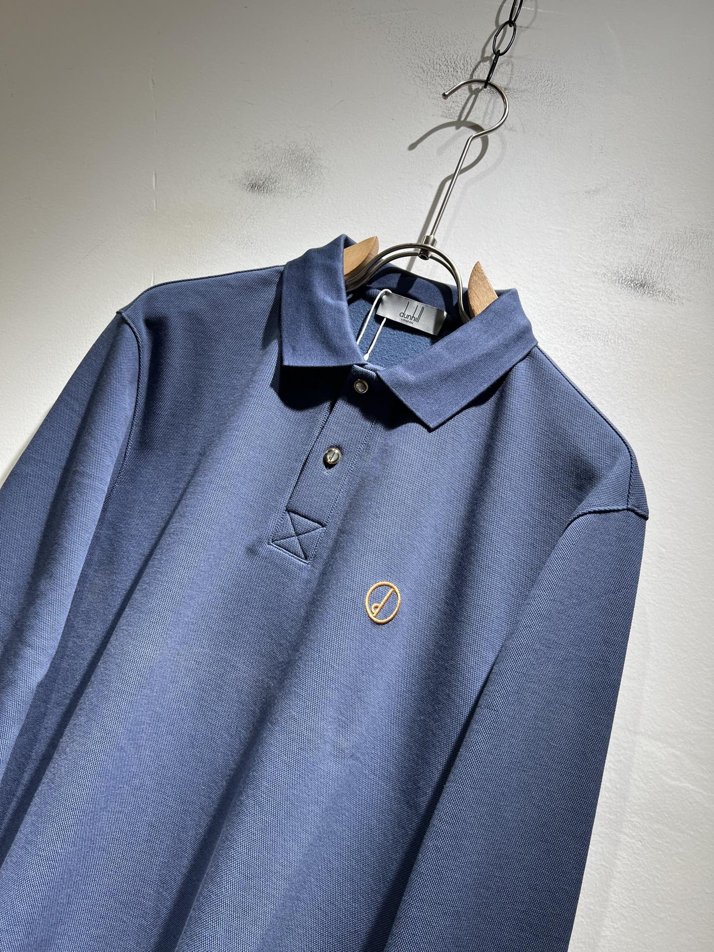  dunhill 喜登路2025秋冬新品男士休闲长袖Polo衫，外贸公司订单！经典的专有织物之一！ 胸前