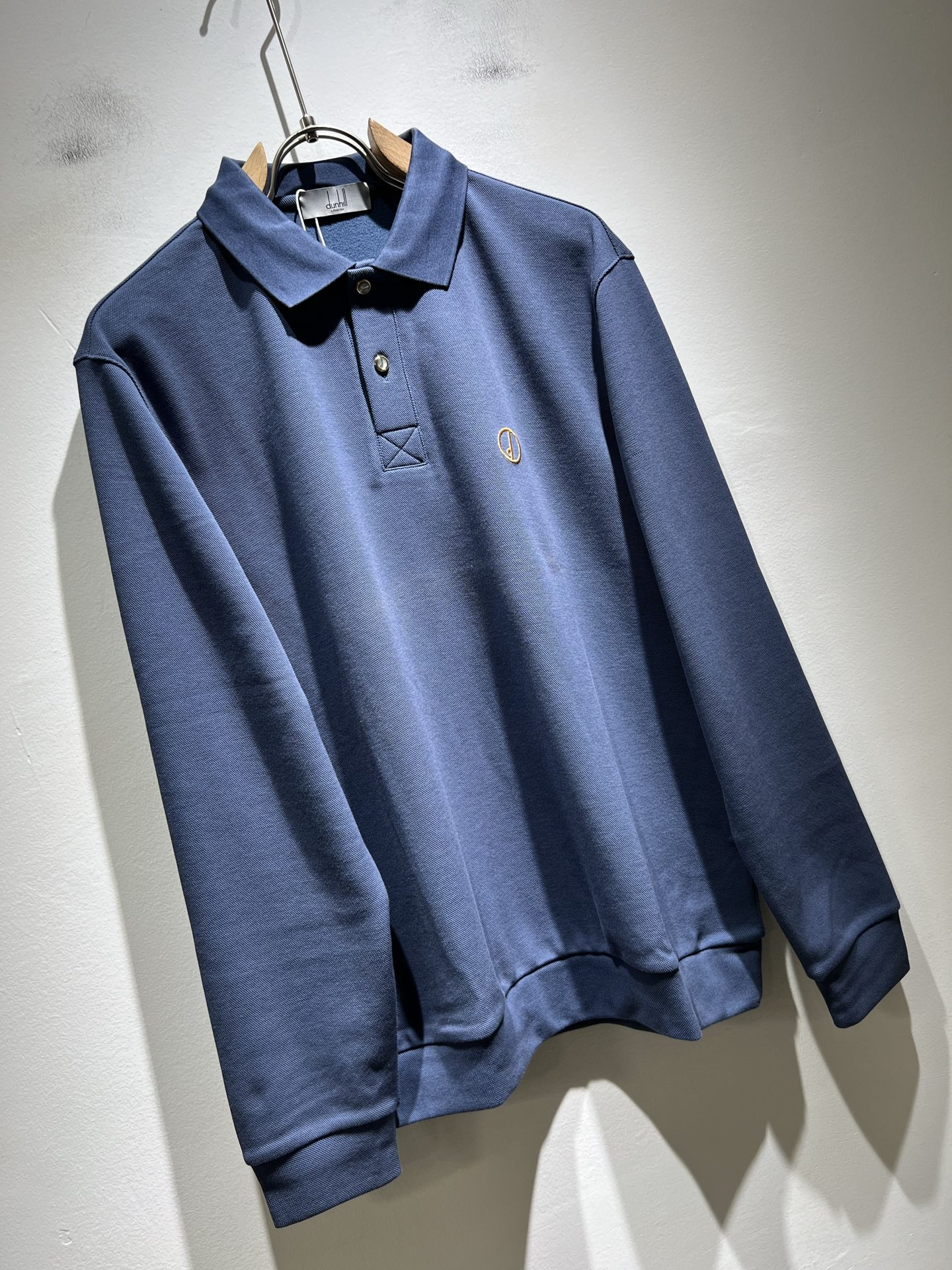  dunhill 喜登路2025秋冬新品男士休闲长袖Polo衫，外贸公司订单！经典的专有织物之一！ 胸前