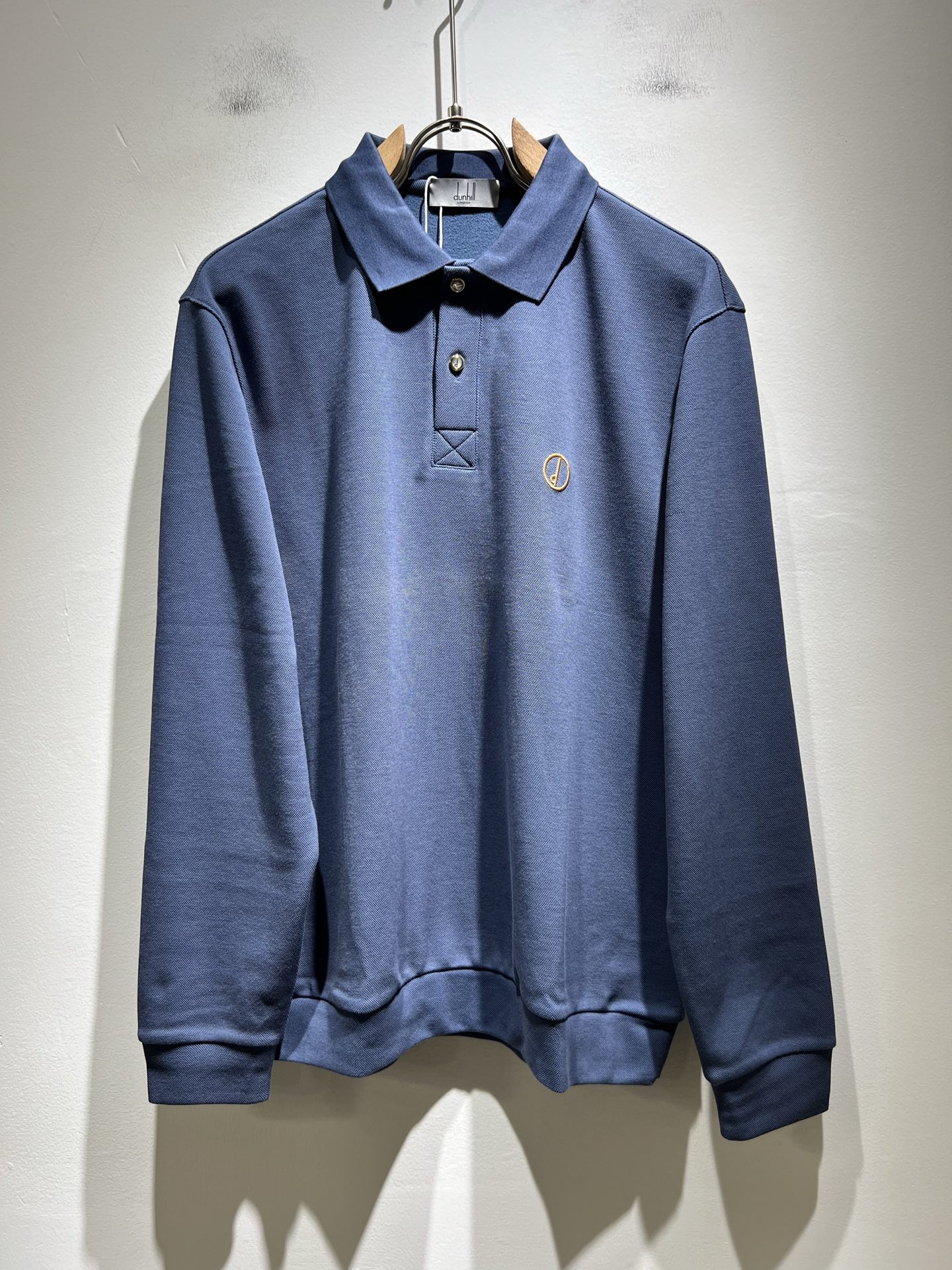  dunhill 喜登路2025秋冬新品男士休闲长袖Polo衫，外贸公司订单！经典的专有织物之一！ 胸前