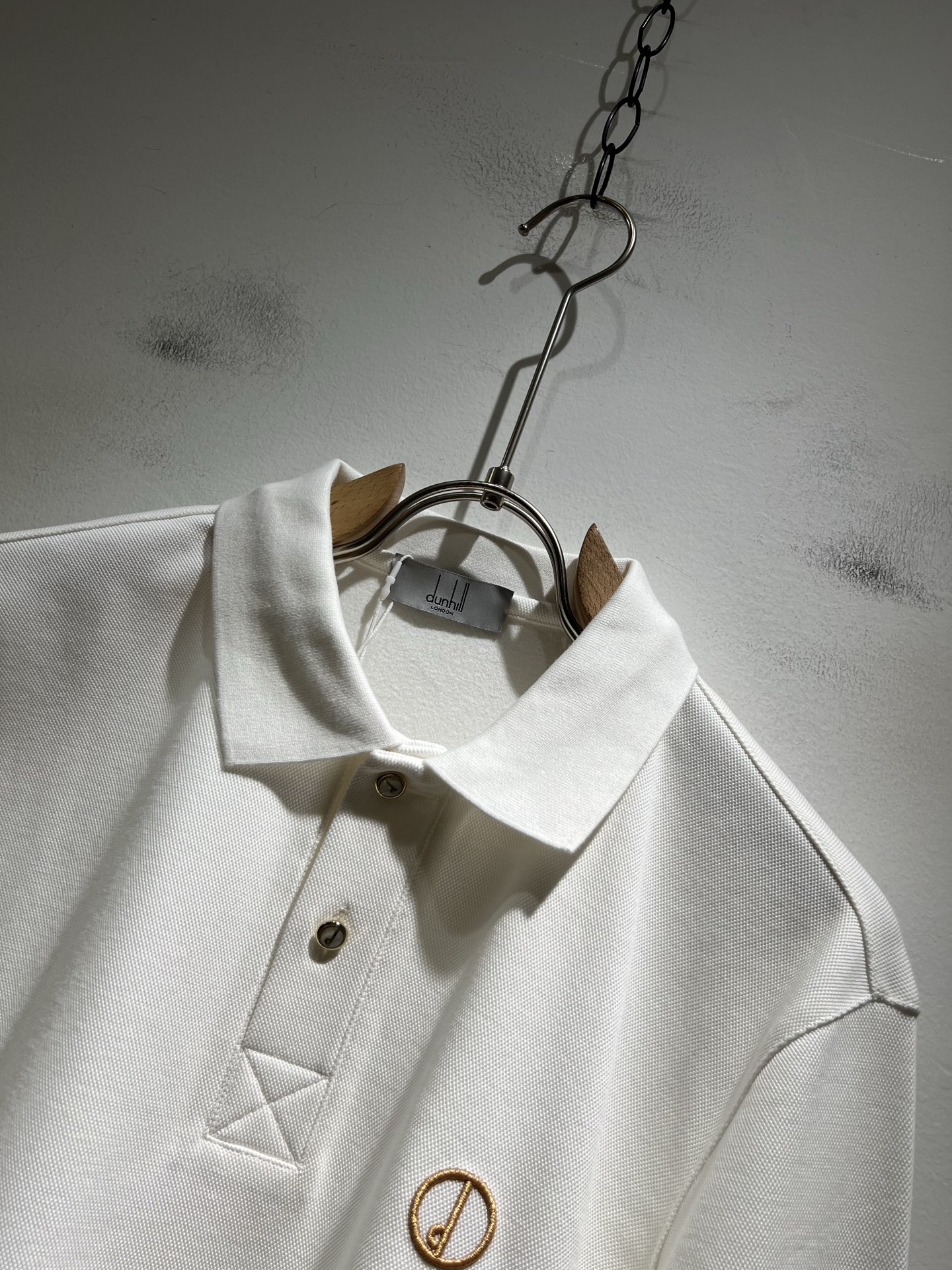  dunhill 喜登路2025秋冬新品男士休闲长袖Polo衫，外贸公司订单！经典的专有织物之一！ 胸前