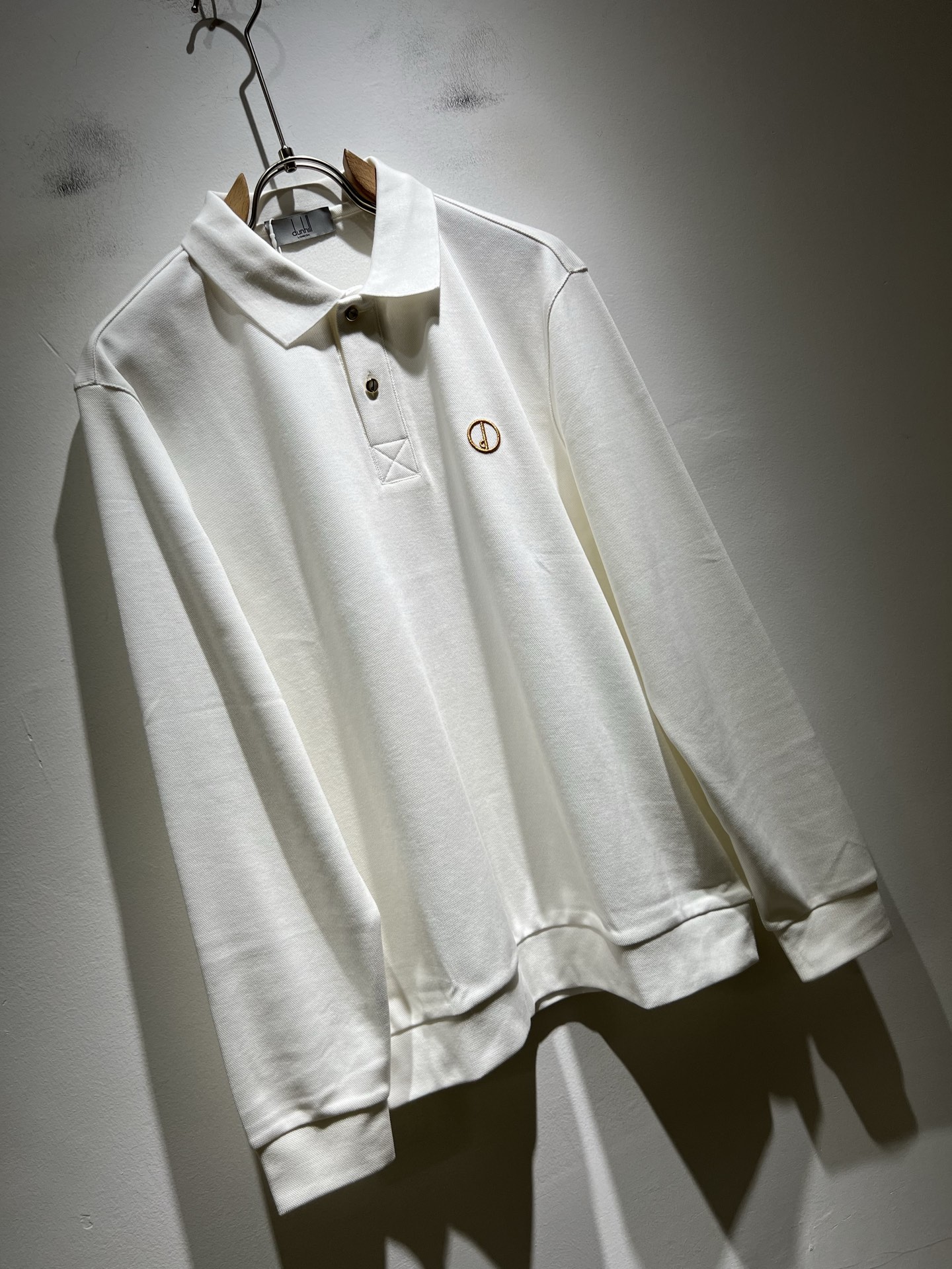  dunhill 喜登路2025秋冬新品男士休闲长袖Polo衫，外贸公司订单！经典的专有织物之一！ 胸前