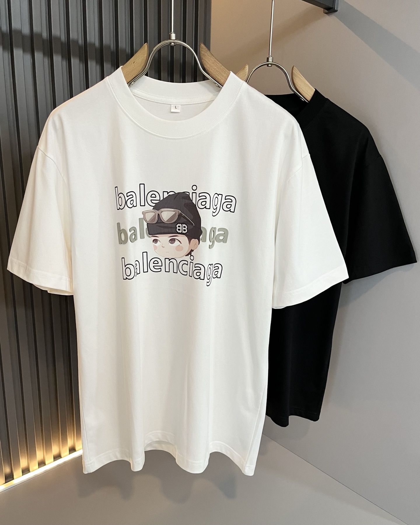 BALENCI*GA巴黎*家 2025春夏新款男女同款👫短袖T恤！走秀图案印花时尚休闲短袖T恤衫！设计l