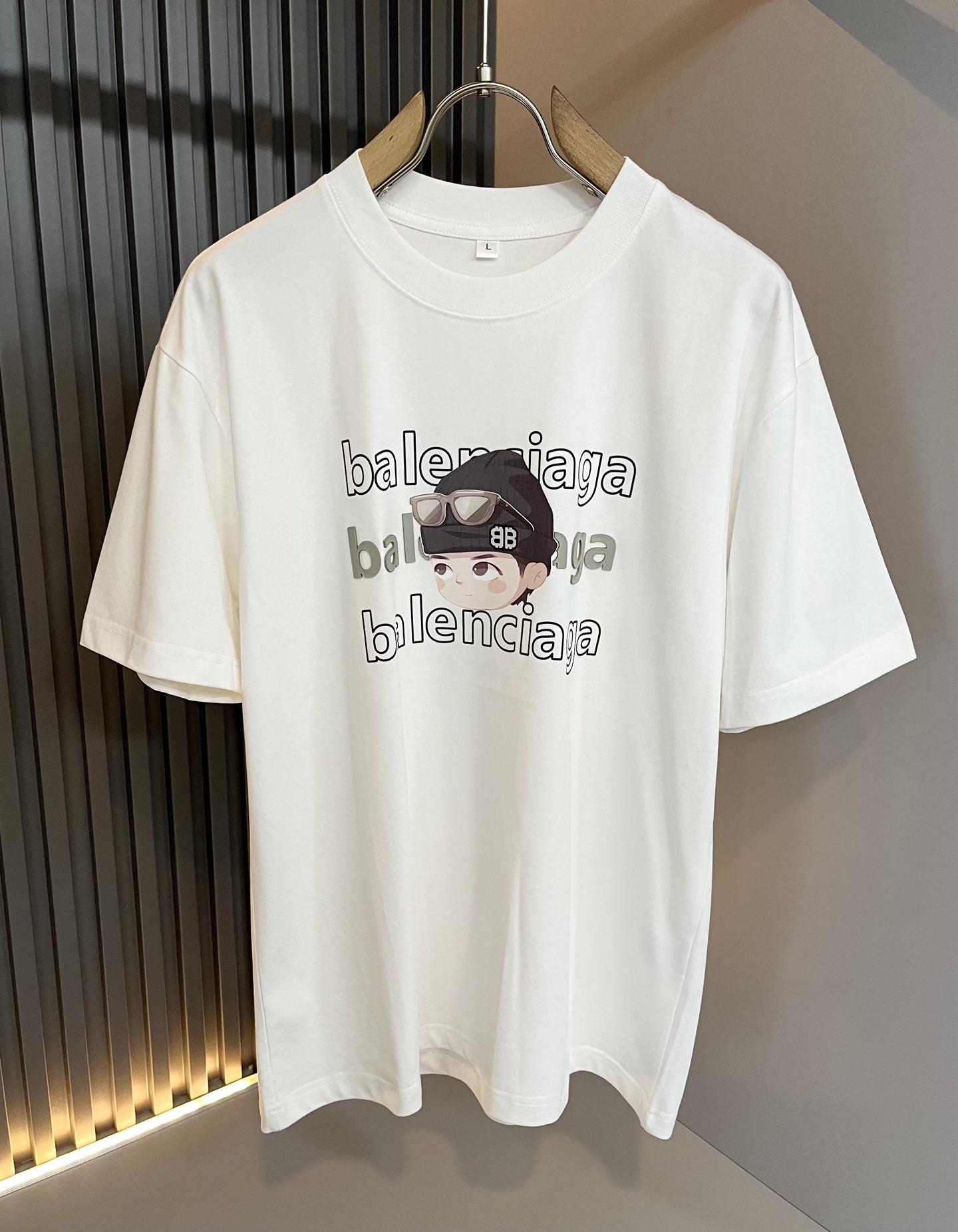 BALENCI*GA巴黎*家 2025春夏新款男女同款👫短袖T恤！走秀图案印花时尚休闲短袖T恤衫！设计l