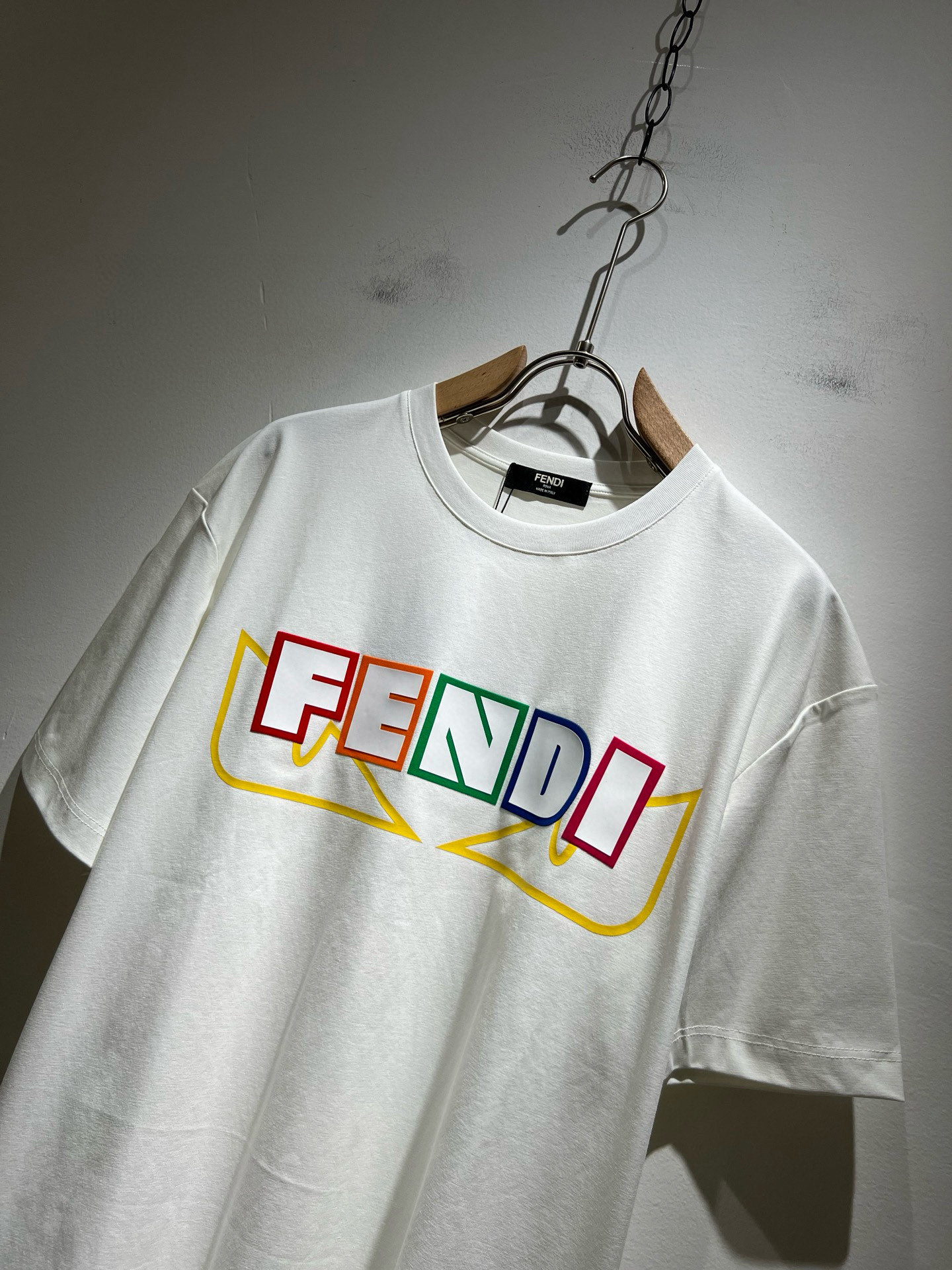 FEN*I 芬*迪2025春夏新款FD家族FF男女同款👫短袖T恤，男女同款👫百搭极简短袖。意大利原厂订单