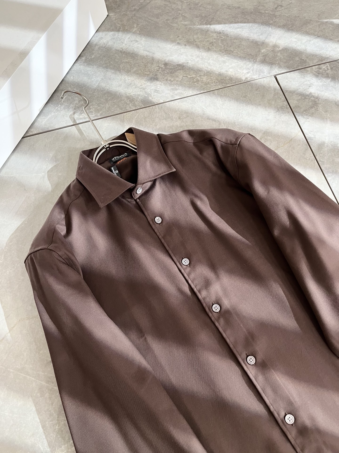 Ermenegildo Zeg*a杰*亚 2025早秋新款男士衬衣，外贸公司订单！客供府绸棉材质，是杰尼