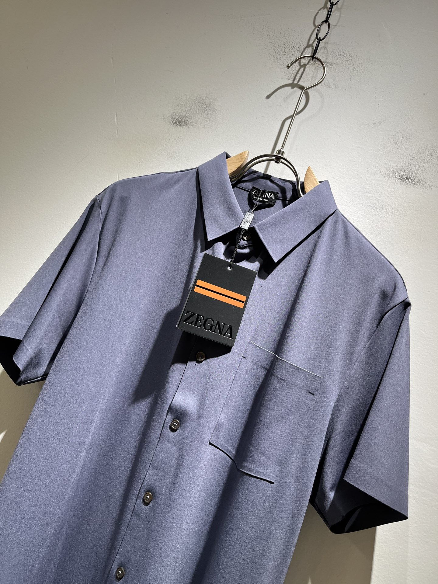 Ermenegildo Zeg*a杰*亚 2025春夏新品男士休闲短袖衬衣，外贸公司订单！是杰尼亚经典的