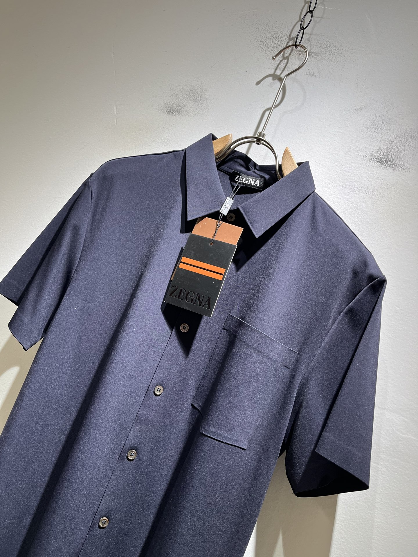 Ermenegildo Zeg*a杰*亚 2025春夏新品男士休闲短袖衬衣，外贸公司订单！是杰尼亚经典的