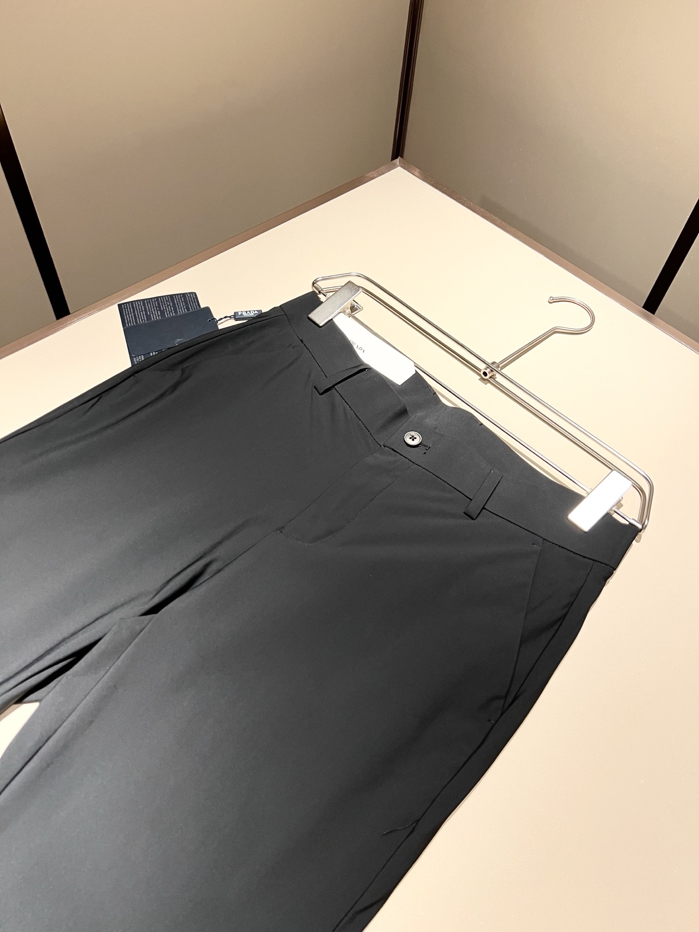 PRA*DA 普*达 2025春夏新款氨纶混纺百搭西裤，男士经典商务休闲基础长裤西裤！贸易公司渠道稀出，