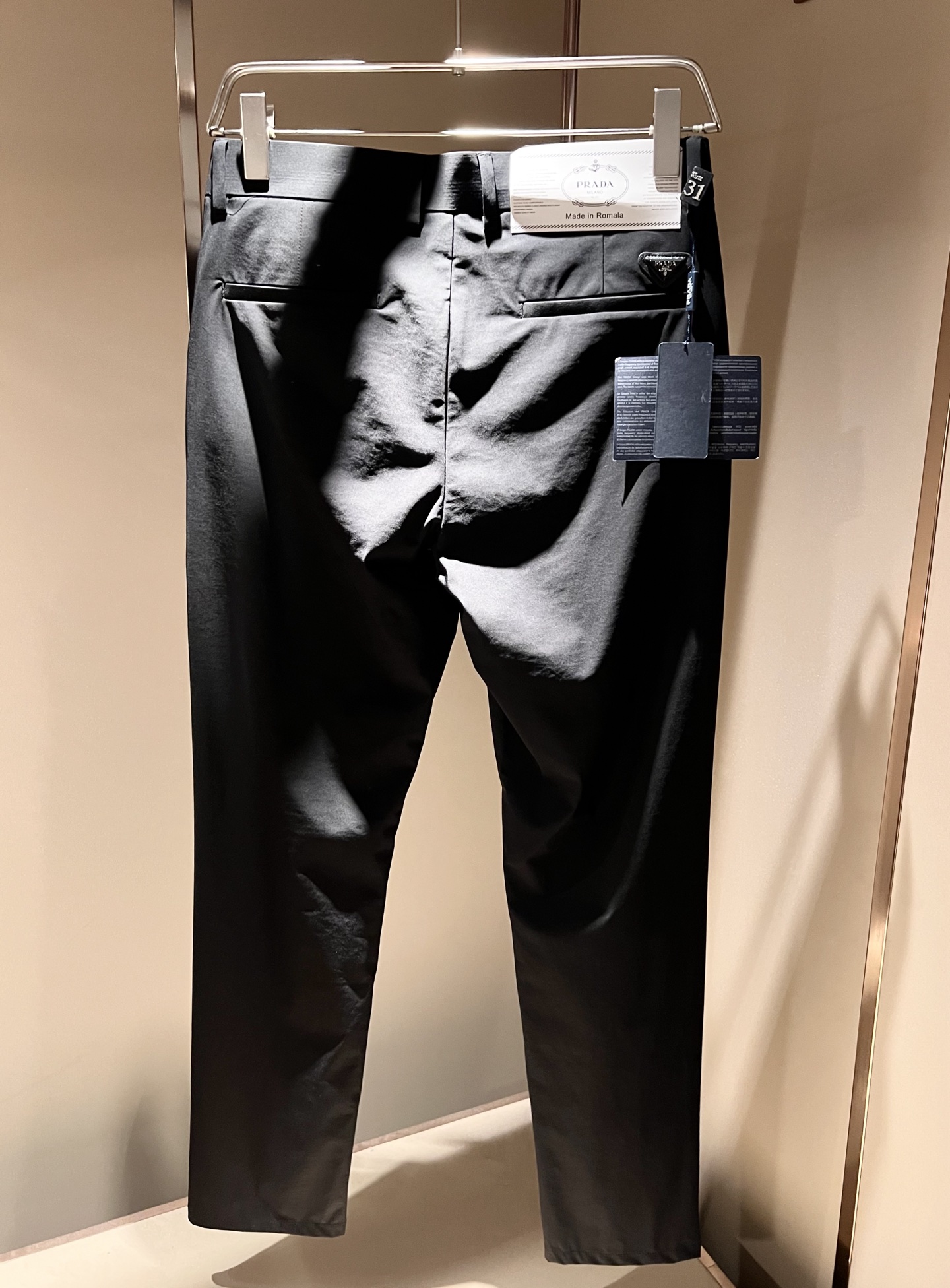 PRA*DA 普*达 2025春夏新款氨纶混纺百搭西裤，男士经典商务休闲基础长裤西裤！贸易公司渠道稀出，