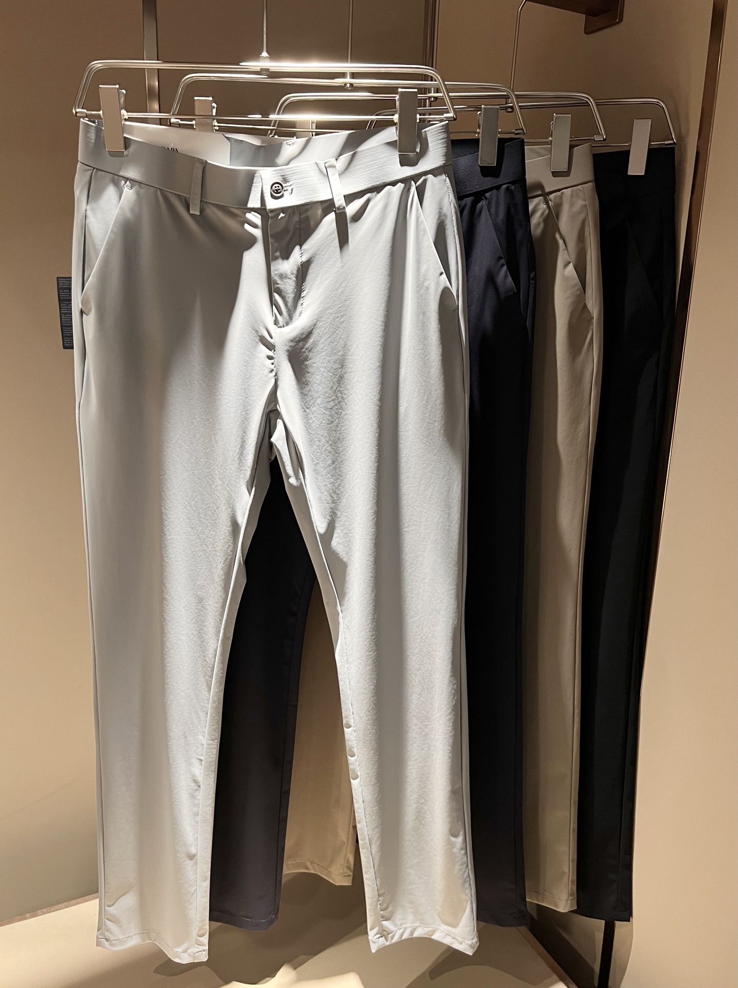 PRA*DA 普*达 2025春夏新款氨纶混纺百搭西裤，男士经典商务休闲基础长裤西裤！贸易公司渠道稀出，