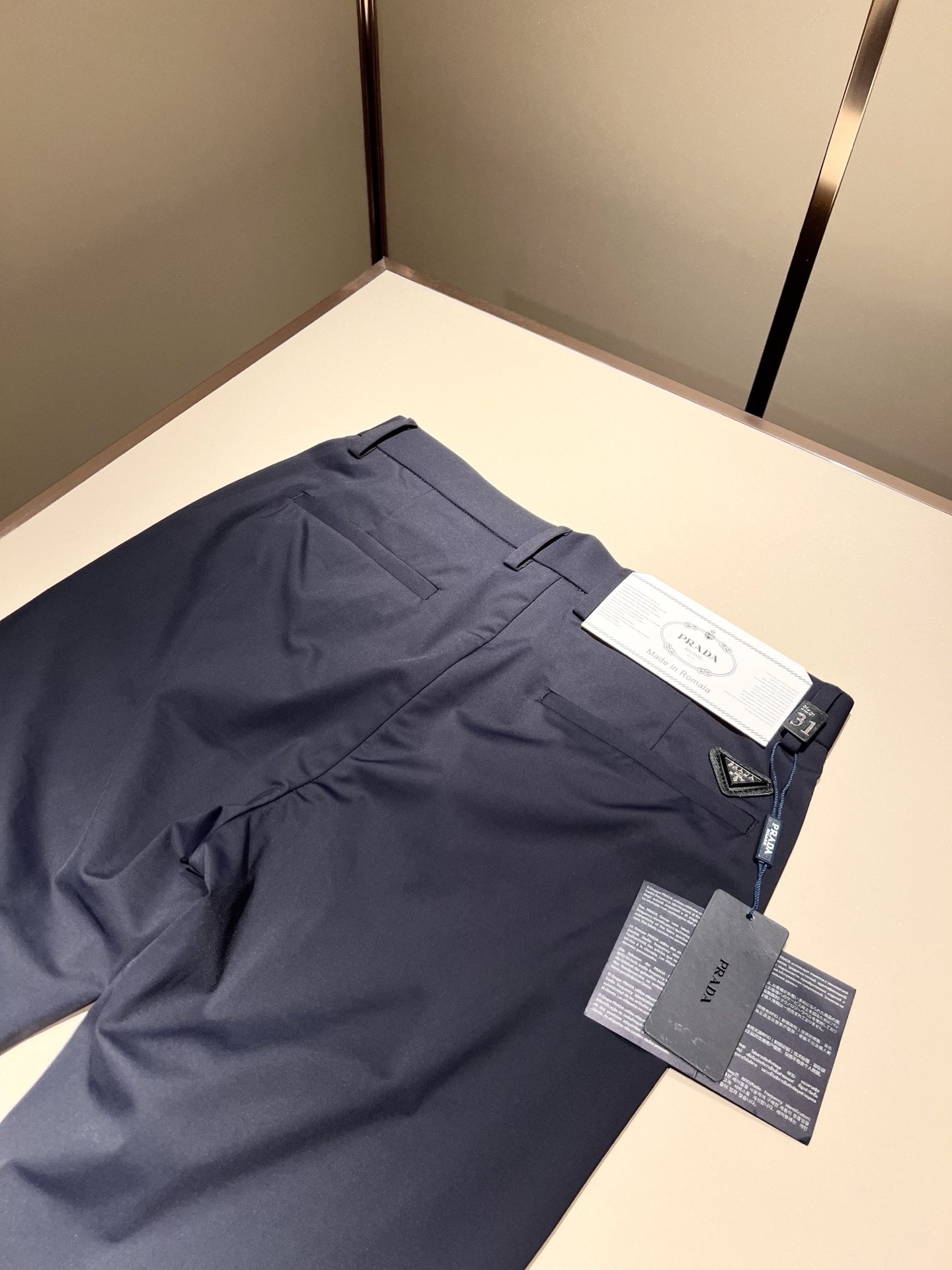 PRA*DA 普*达 2025春夏新款氨纶混纺百搭西裤，男士经典商务休闲基础长裤西裤！贸易公司渠道稀出，